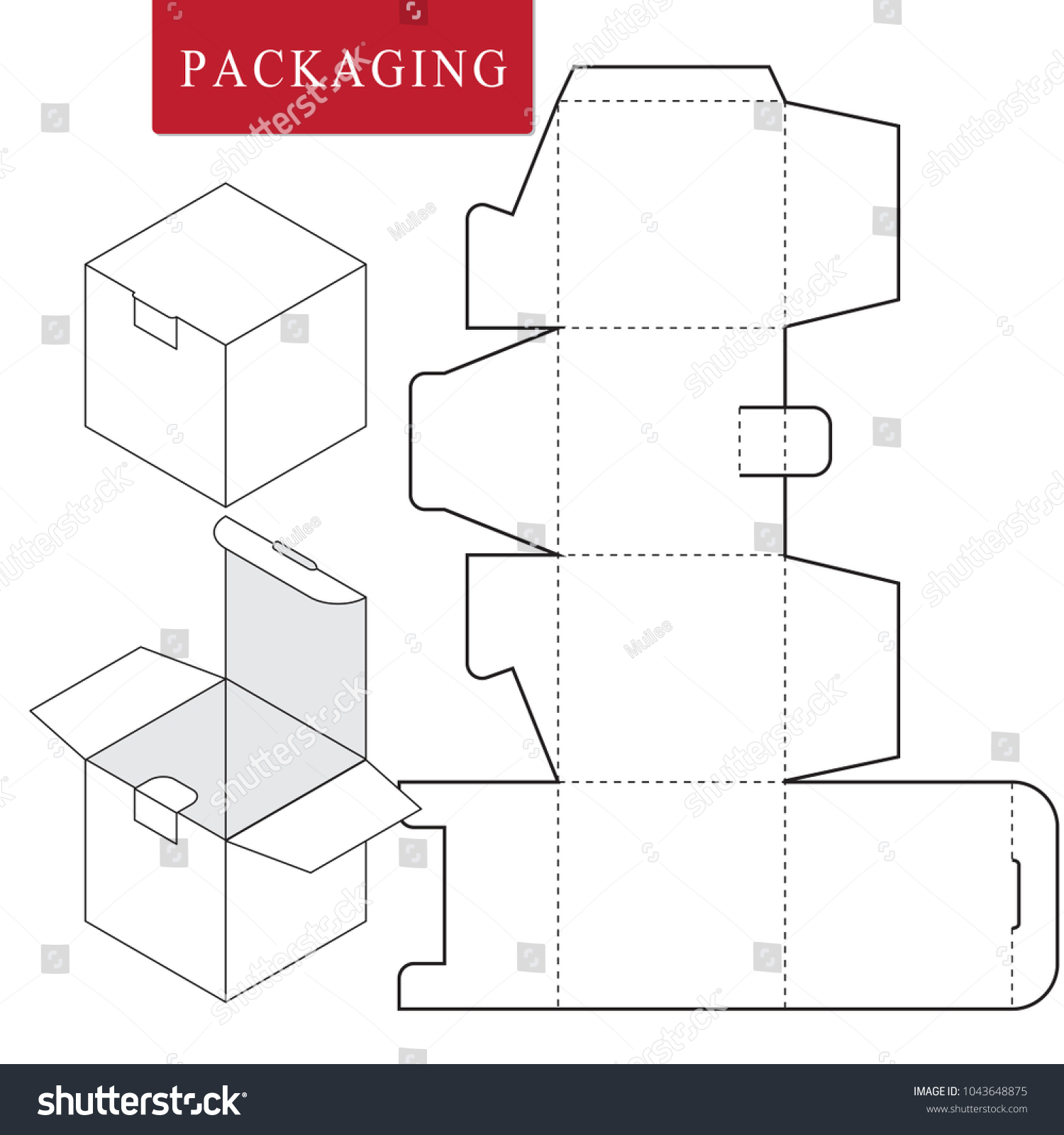 Package Bakeryvector Illustration Boxpackage Template Isolated Stock ...