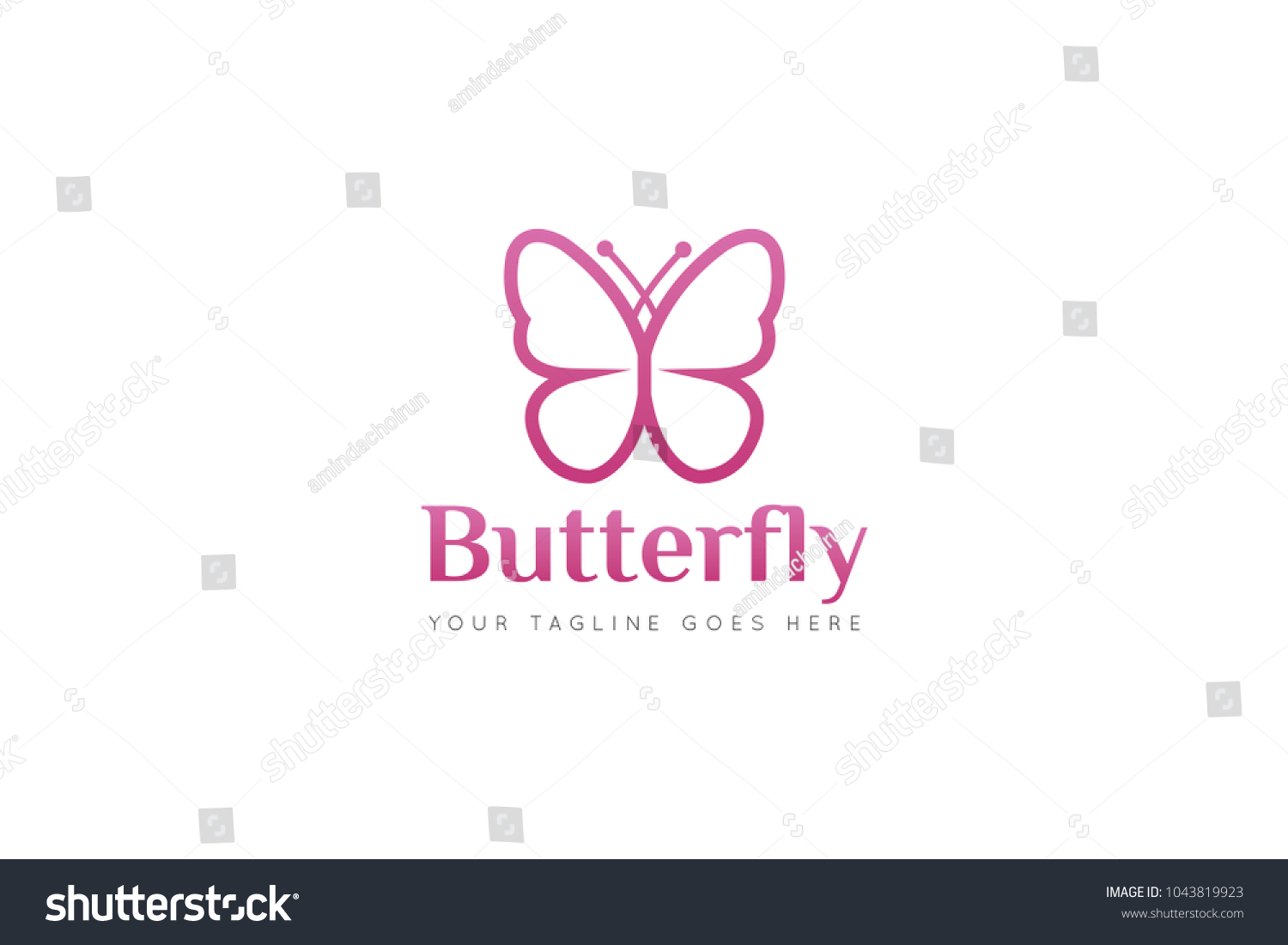 Butterfly Logo Icon Vector Design Template Stock Vector (Royalty Free ...