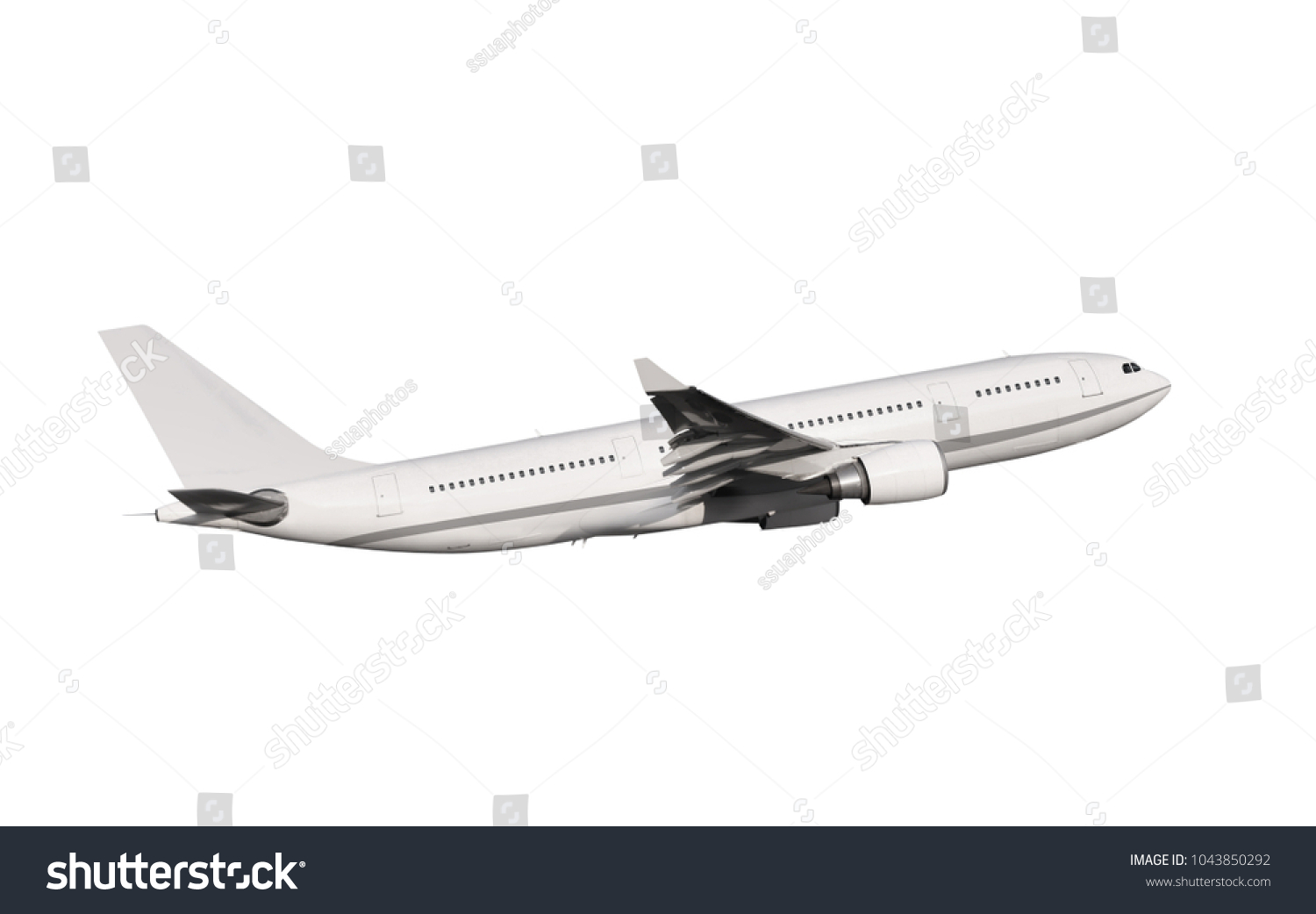 Commercial Airplane On White Background Path Stock Photo 1043850292 ...