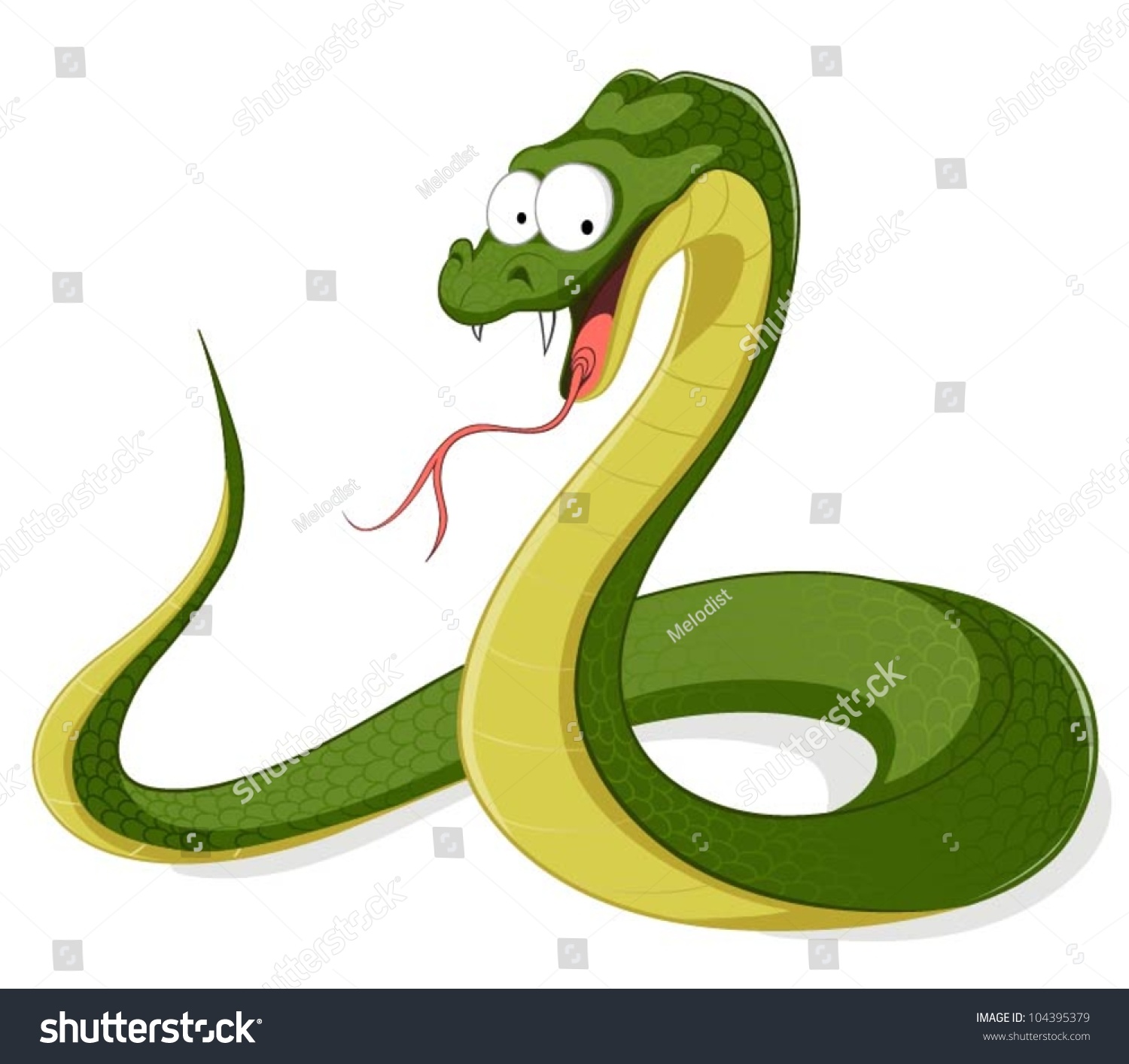 Vector Snake Isolated On White Background Stock Vector (Royalty Free ...