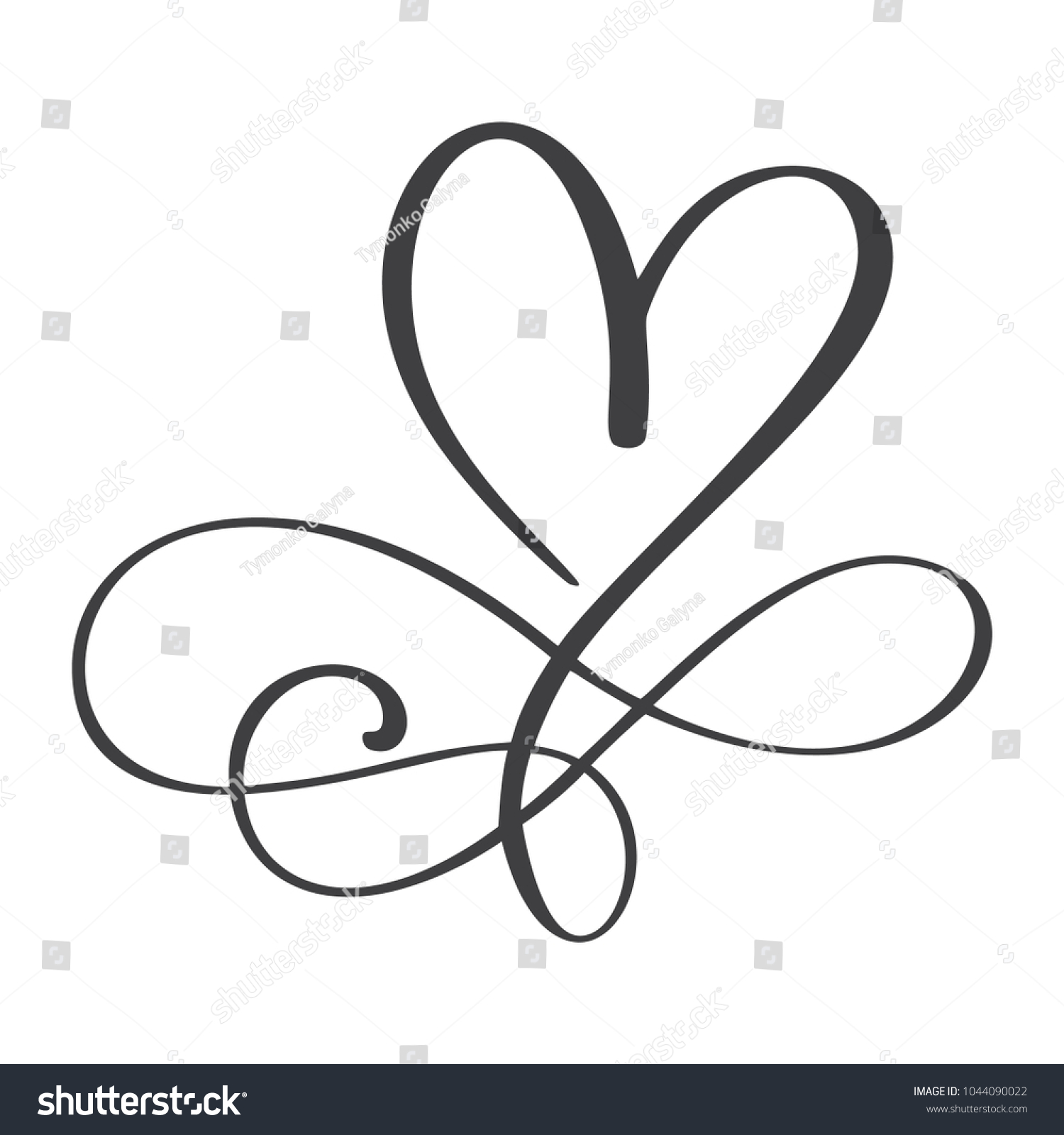 Heart Love Sign Forever Infinity Romantic Stock Vector (Royalty Free ...