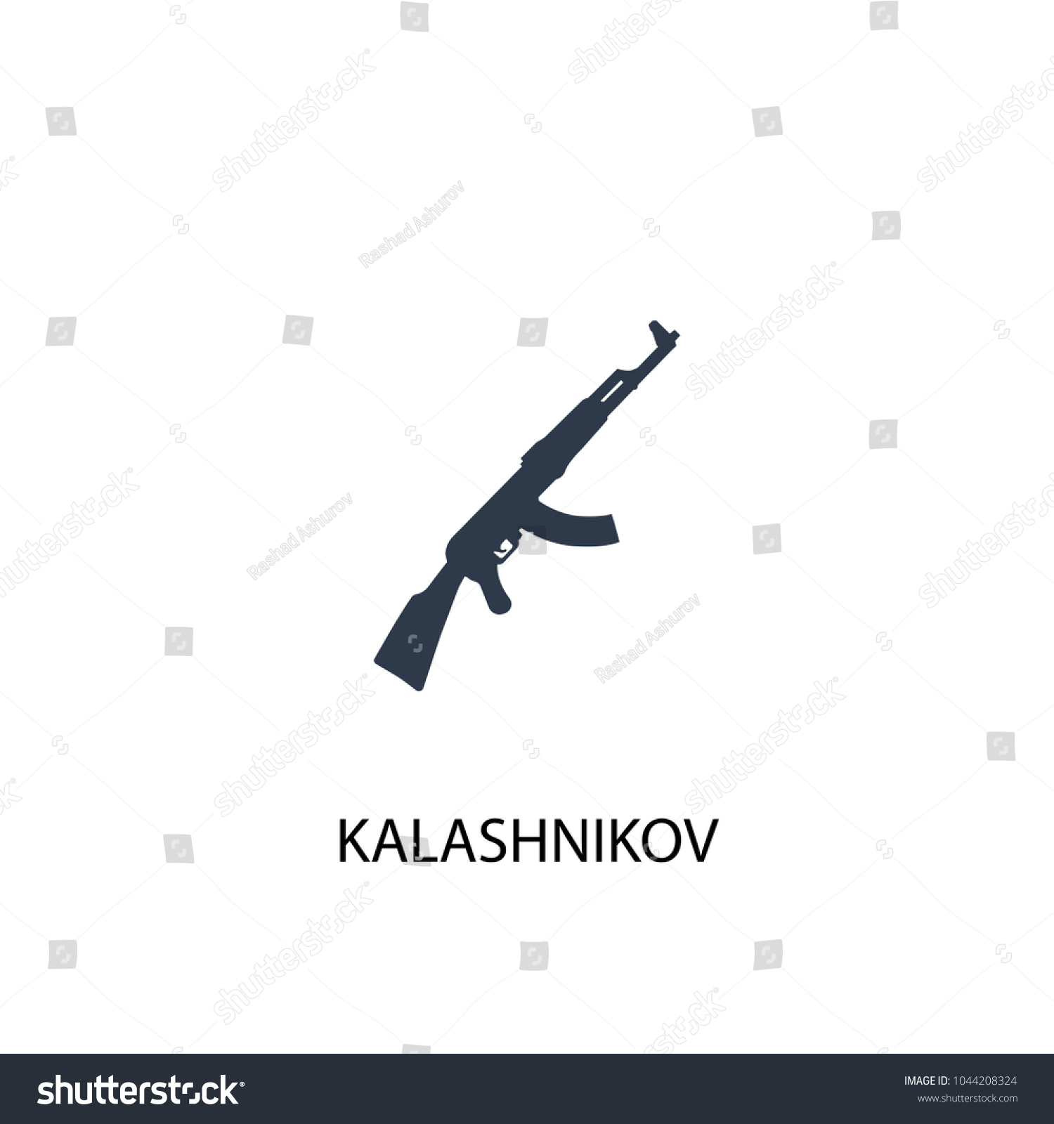 Kalashnikov Icon Simple Element Illustration Kalashnikov Stock Vector ...