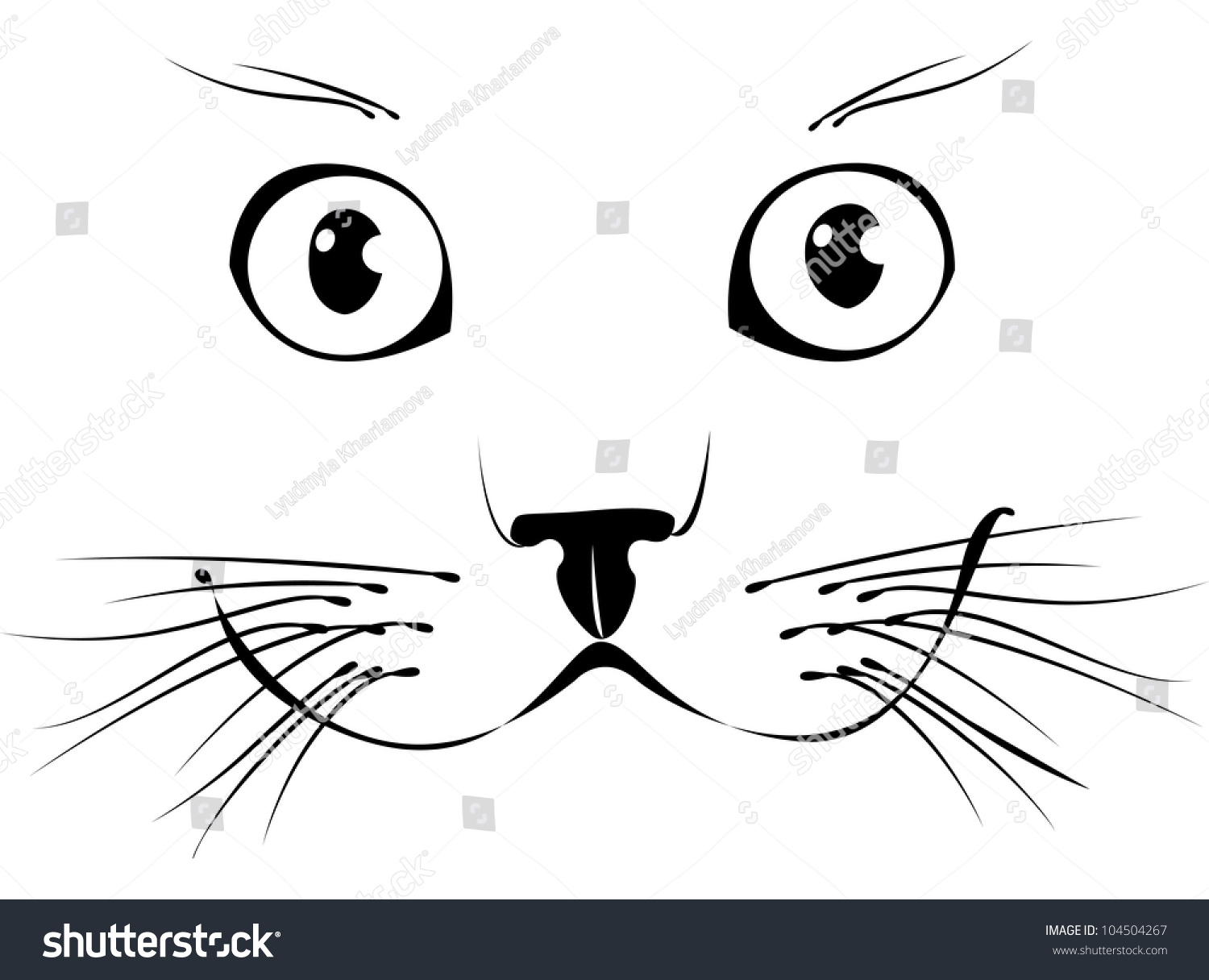 Глазки кошки для распечатки