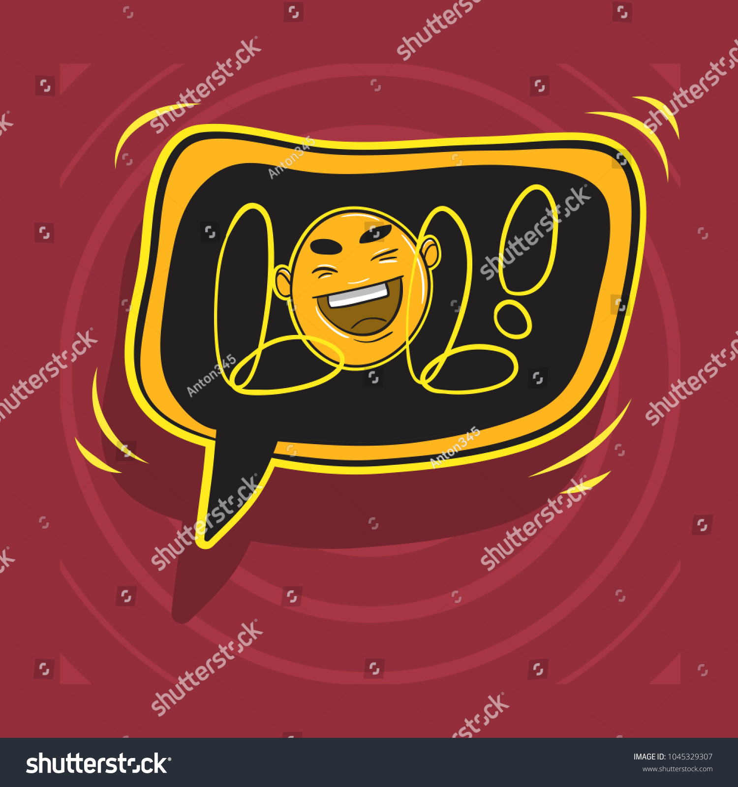 Lol Lots Laughs Laughing Face Vector Vector De Stock Libre De Regalías 1045329307 Shutterstock