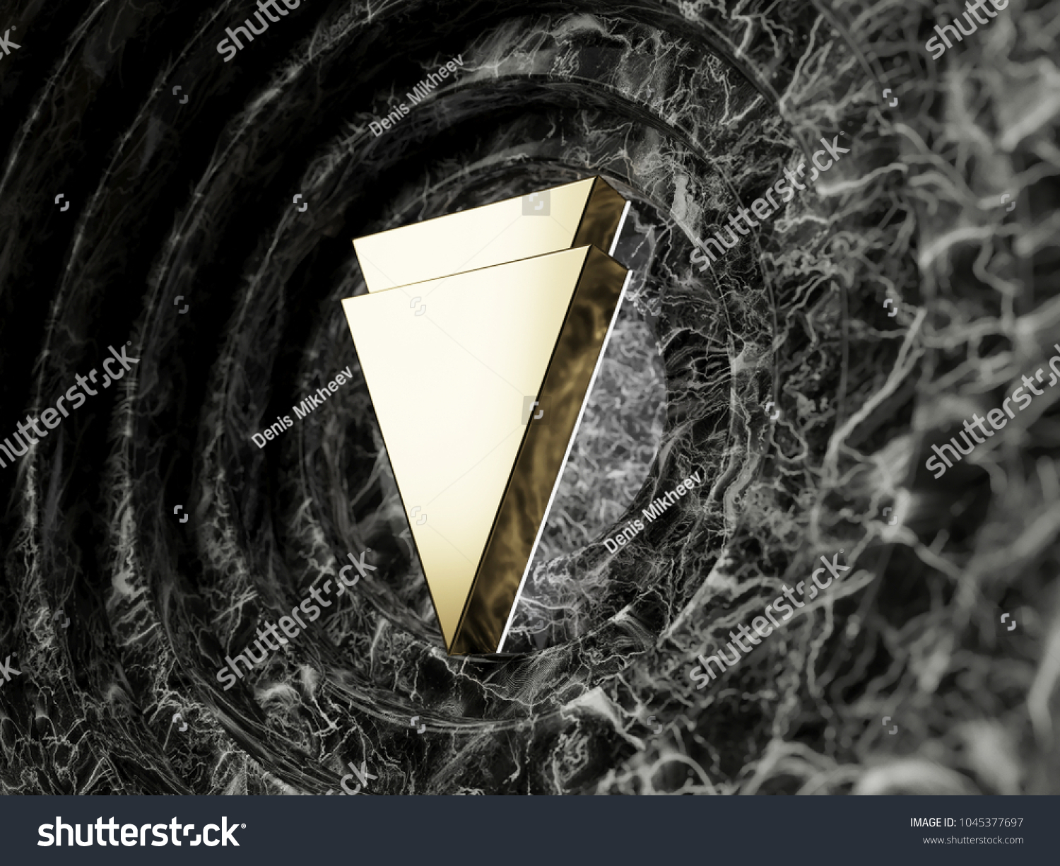 Gold Verge Symbol Black Marble Background Stock Illustration 1045377697 ...