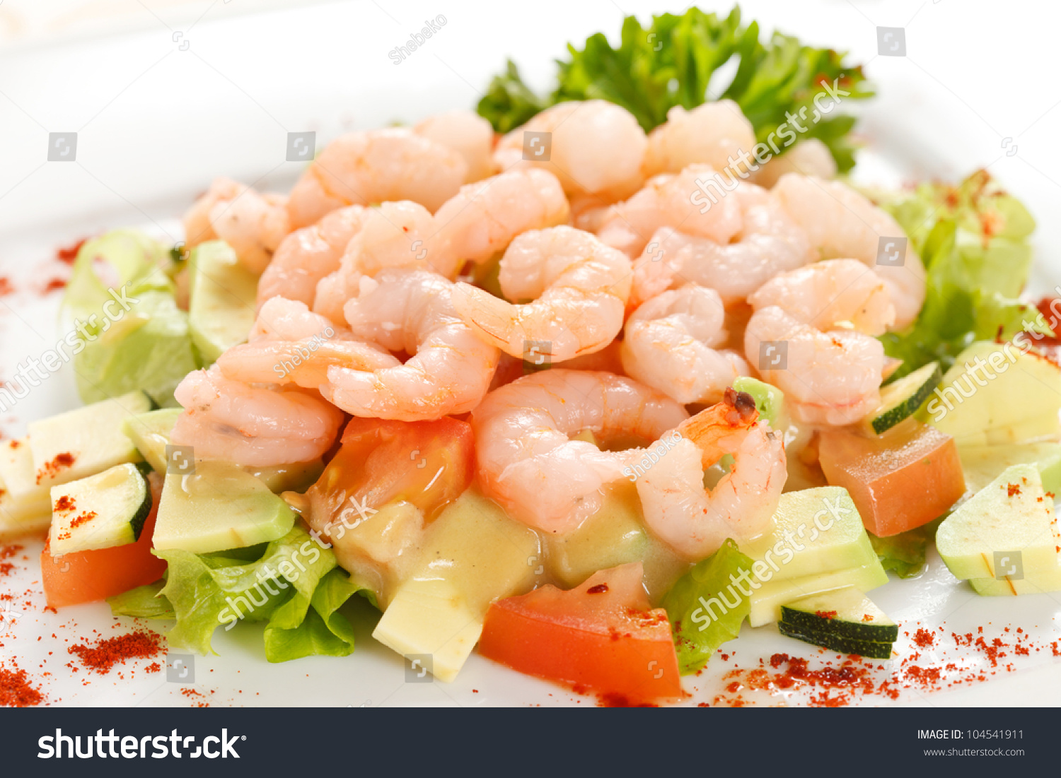 Salad shrimps stock photo 104541911 shutterstock 