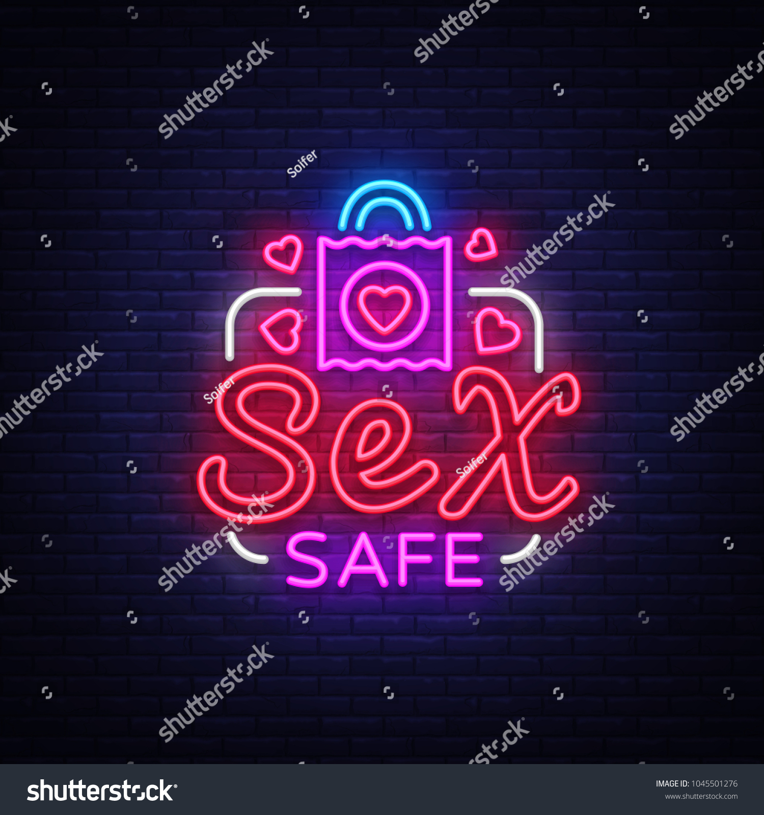 Safe Sex Design Template Safe Sex Stock Vector Royalty Free 1045501276 Shutterstock