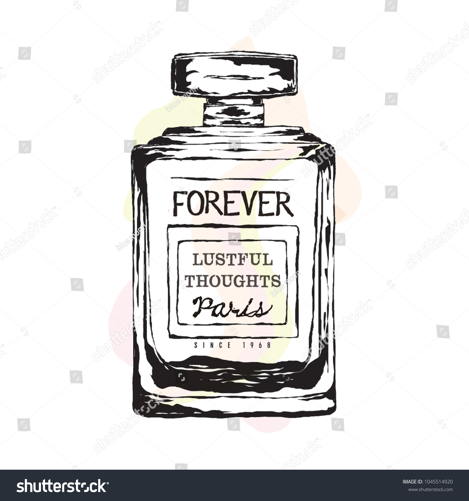 Vector Illustration Perfume Bottle Graphic Design Stock Vector (Royalty ...