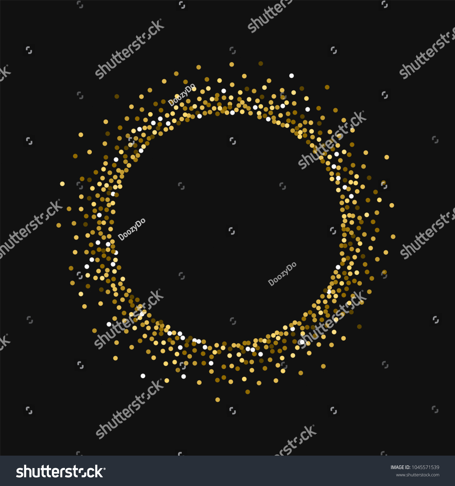 Round Gold Glitter Small Round Shape Stock Vector (Royalty Free ...