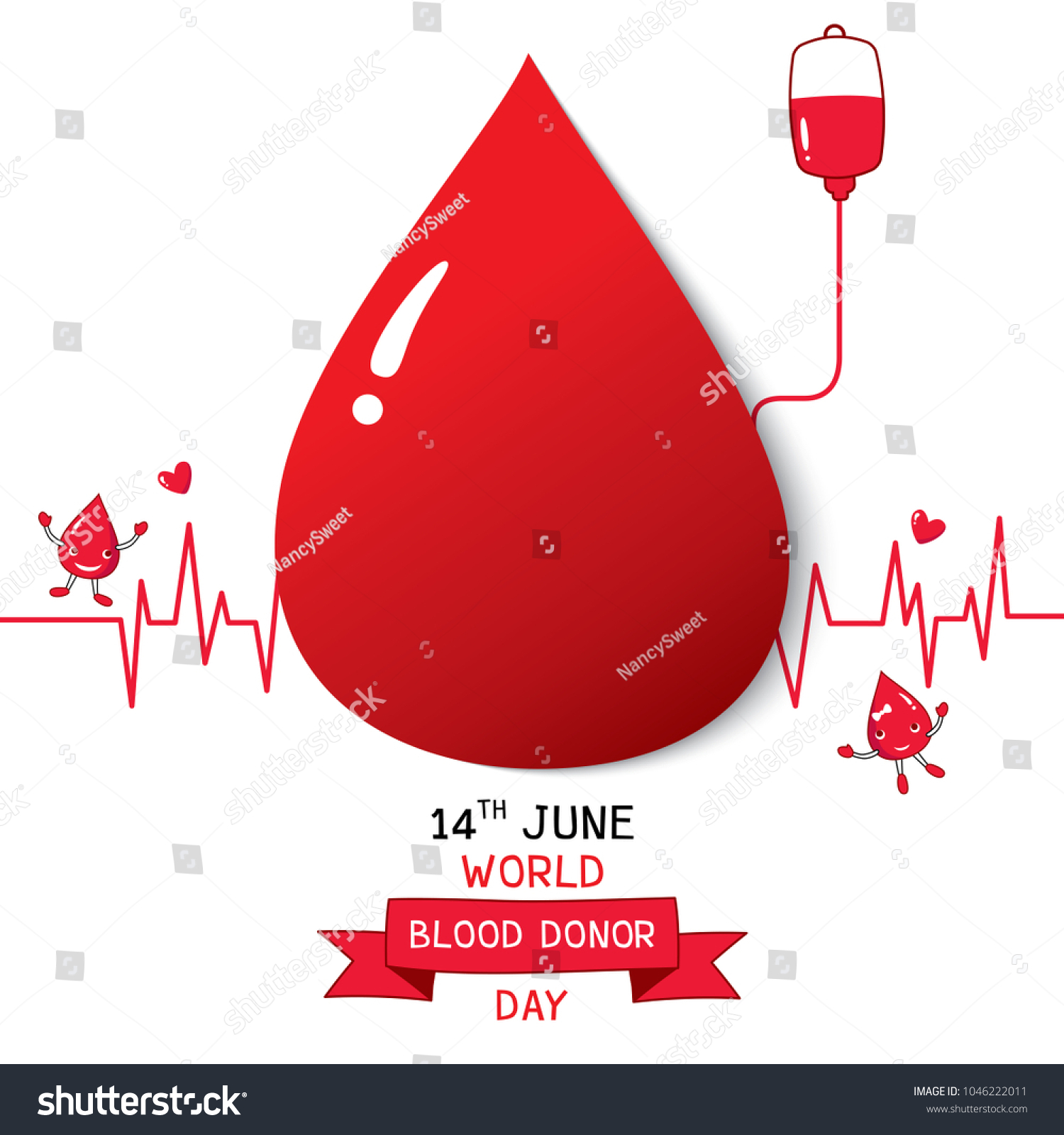 Illustration Vector World Blood Donor Day Stock Vector (Royalty Free ...