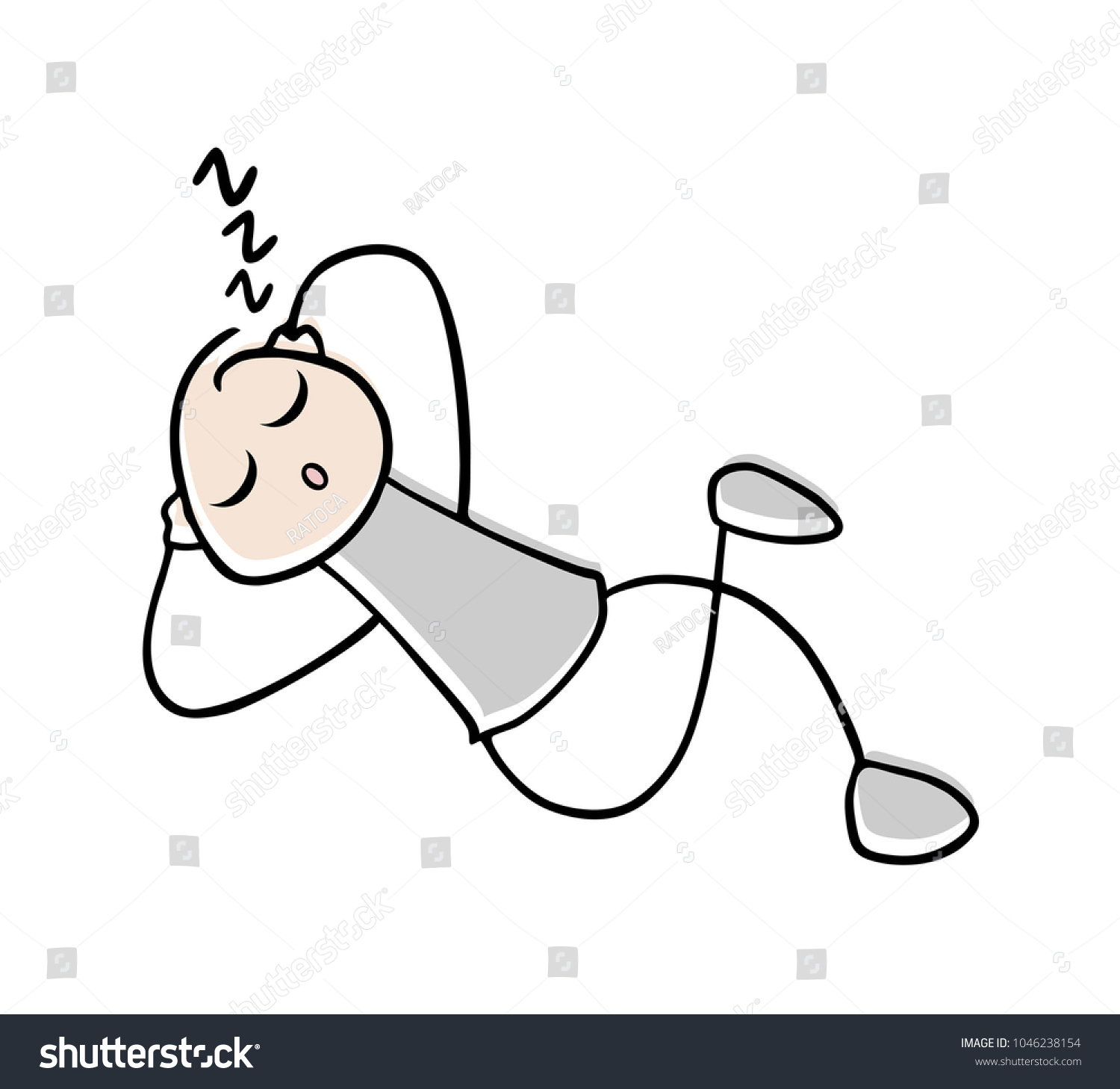 Sleeping Boy Draw Stock Vector Royalty Free 1046238154 Shutterstock