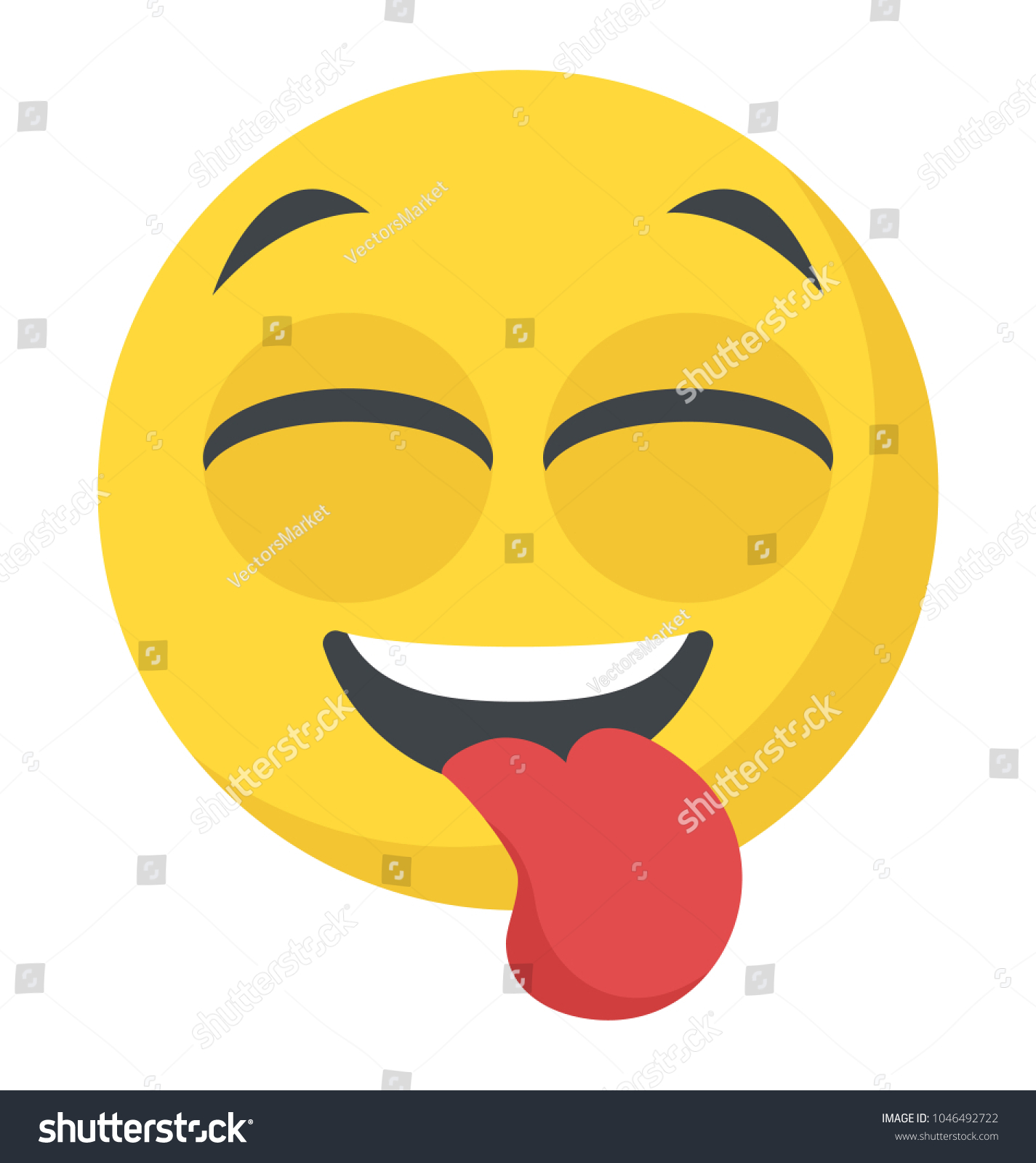 Emoticon Depicting Expression Craziness Stock Vector (Royalty Free ...