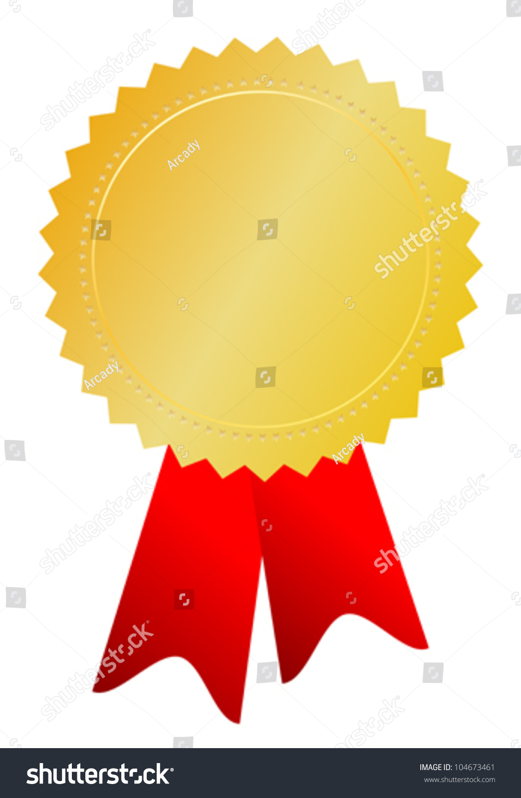 Vector Gold Medal Illustration Stock Vector (Royalty Free) 104673461 ...