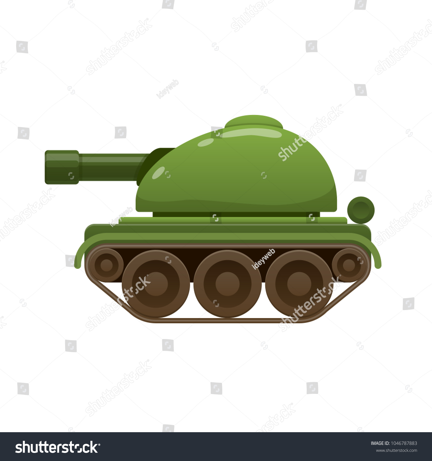 Childrens Beautiful Realistic Toy Battle Tank Stock Vector (Royalty ...