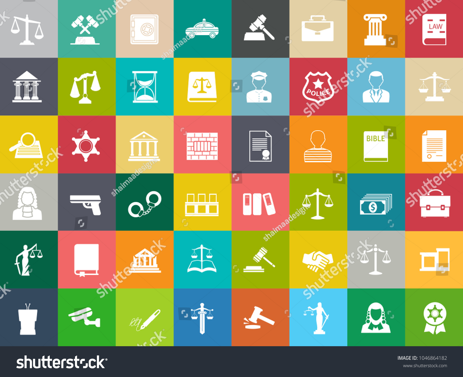 Vector Collection Set Law Justice Icons Stock Vector Royalty Free 1046864182 Shutterstock 9184