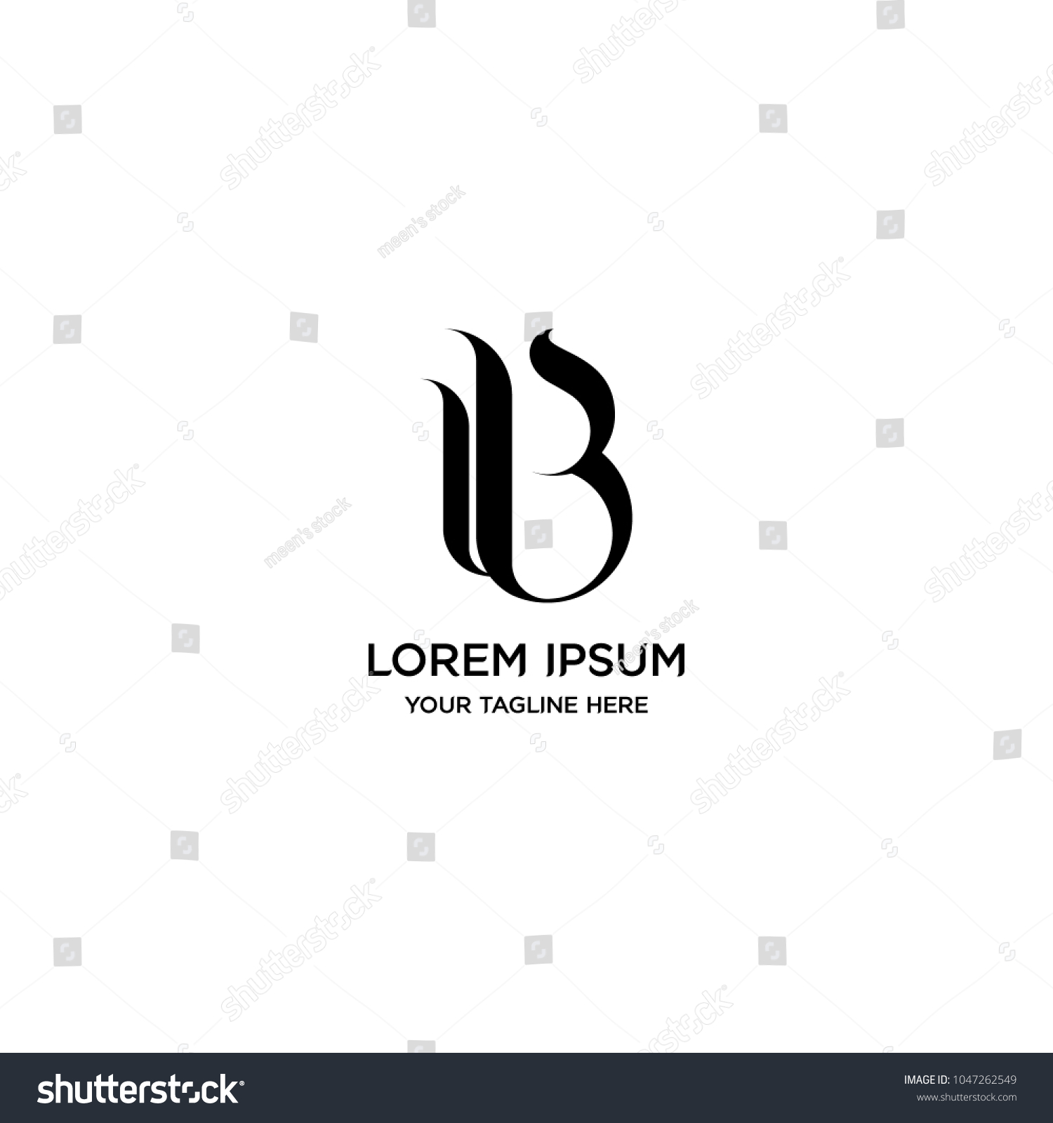 Abstract Letter B Logo Vector Design Stock Vector (Royalty Free ...