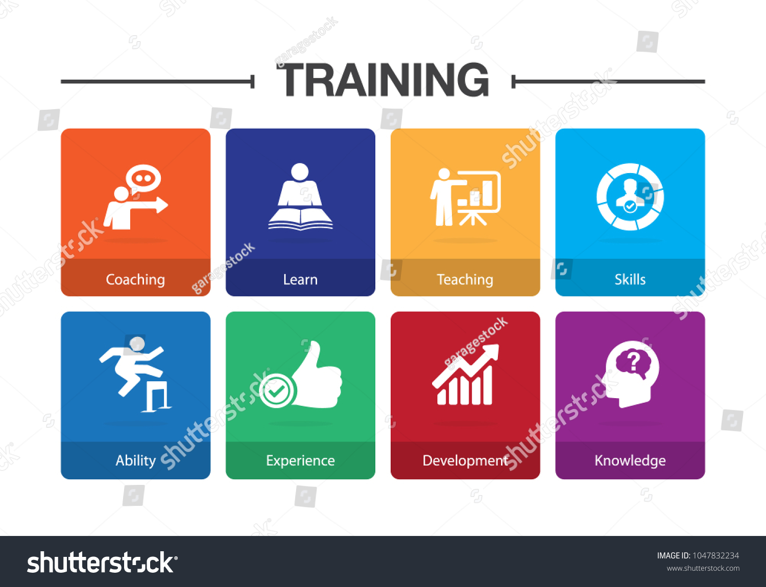 Training Infographic Icon Set Stock Vector (Royalty Free) 1047832234 ...