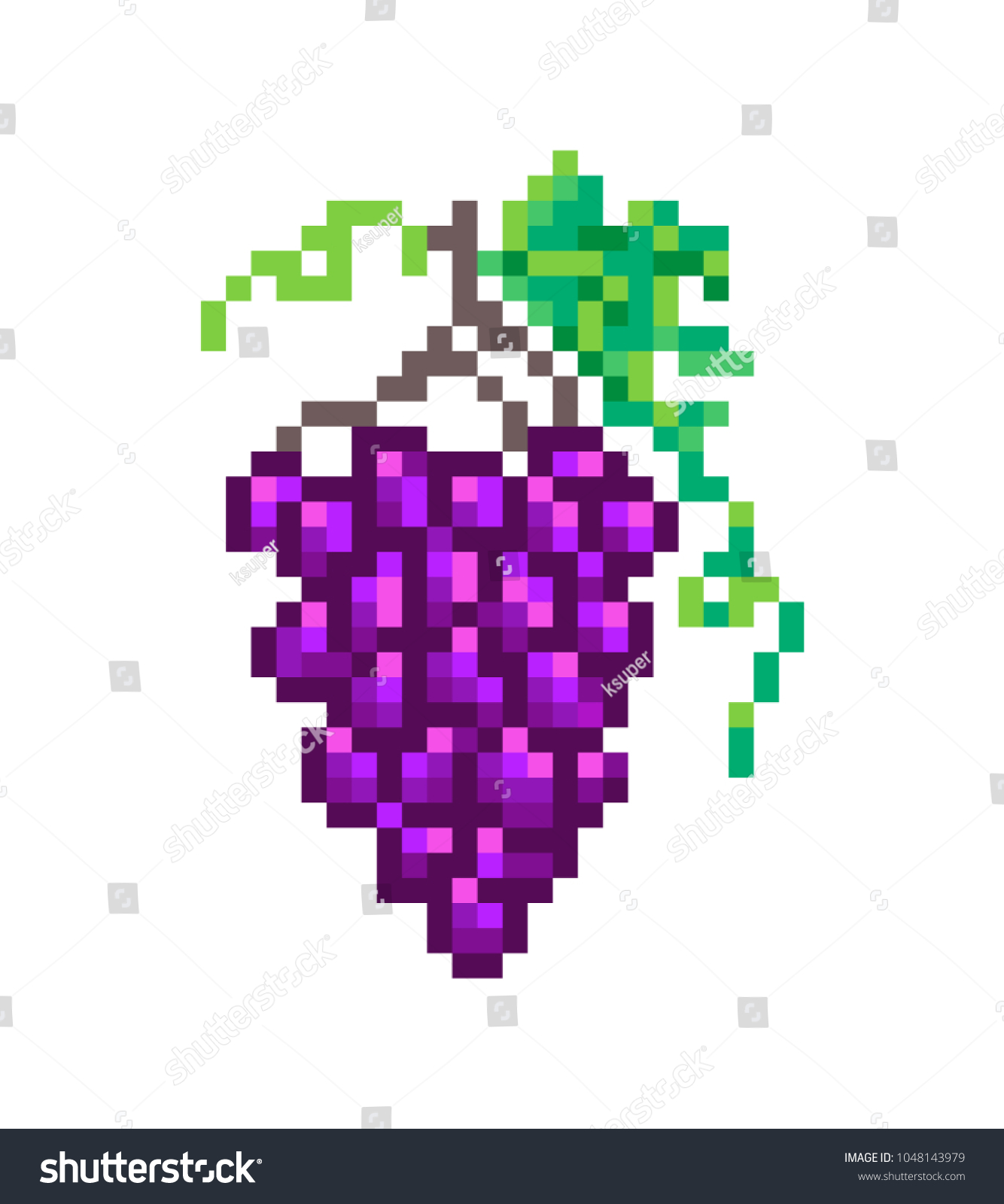 Виноград пиксель арт