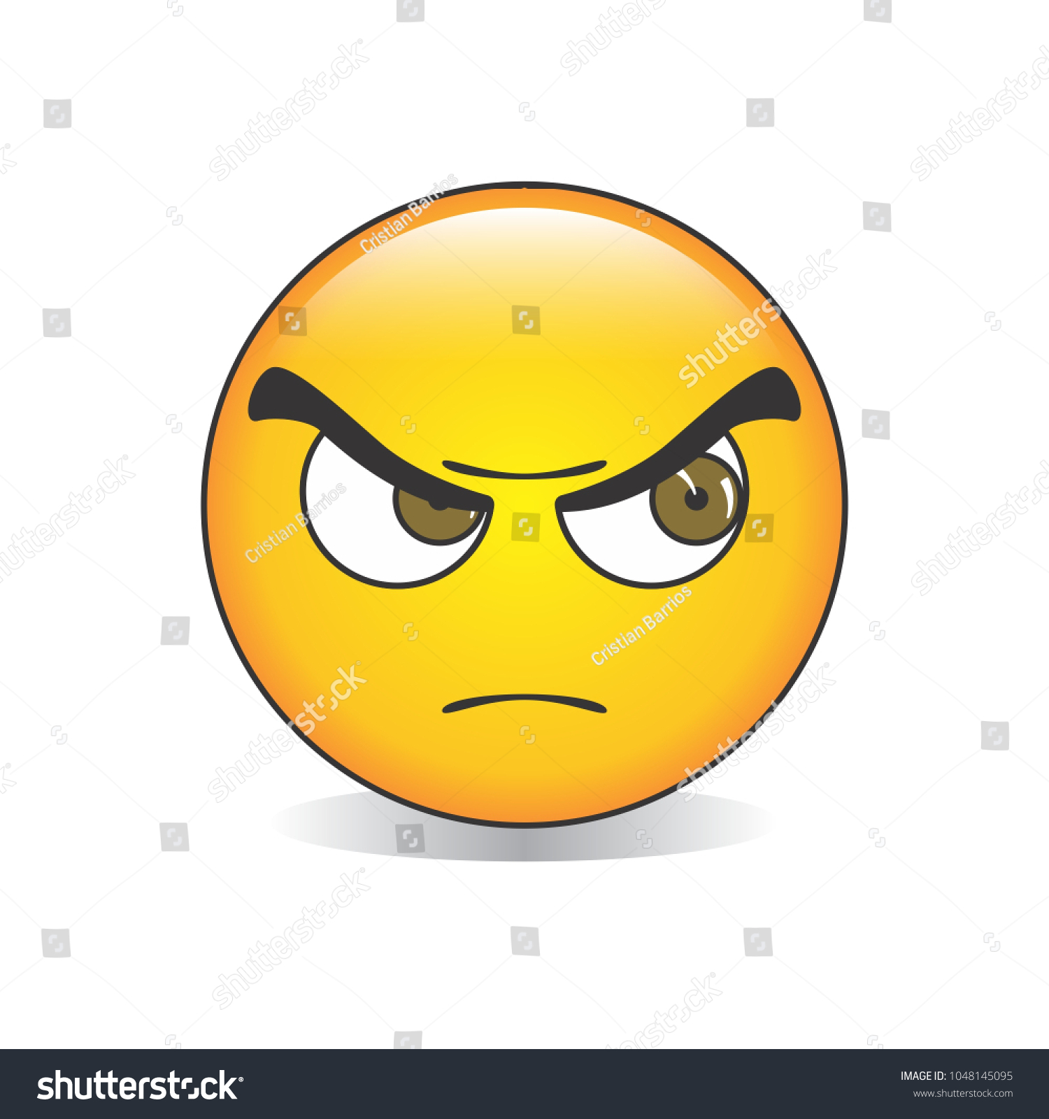 Angry Emoji Vector Stock Vector (royalty Free) 1048145095 