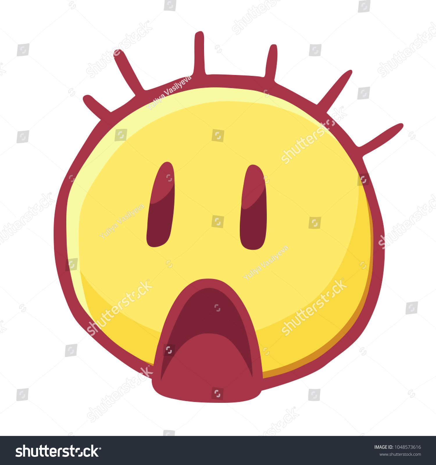 Colored Emoticons Icon Smiley Open Mouth Stock Vector (Royalty Free ...