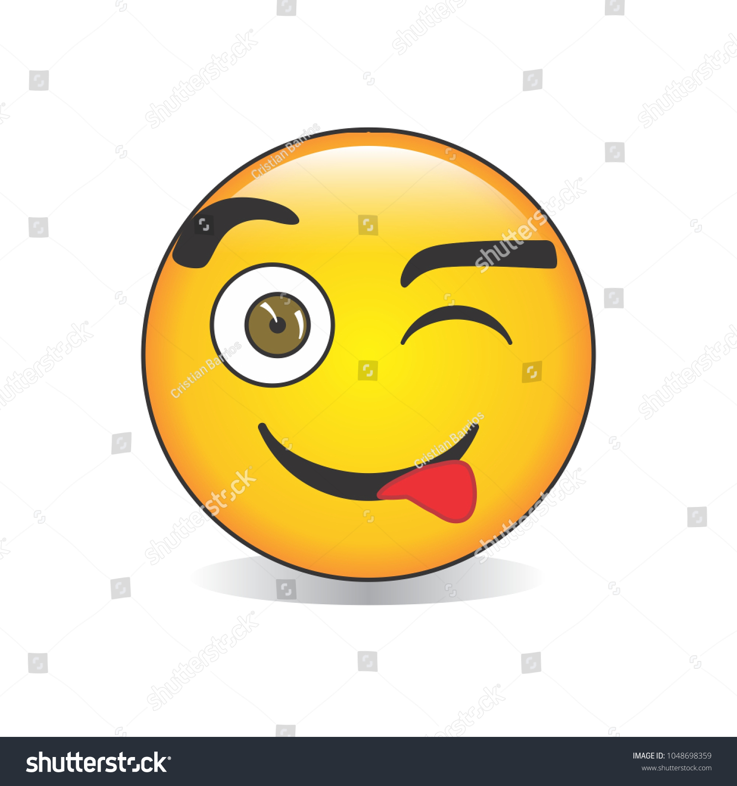 Winking Face Tongue Emoji Vector 库存矢量图（免版税）1048698359 Shutterstock