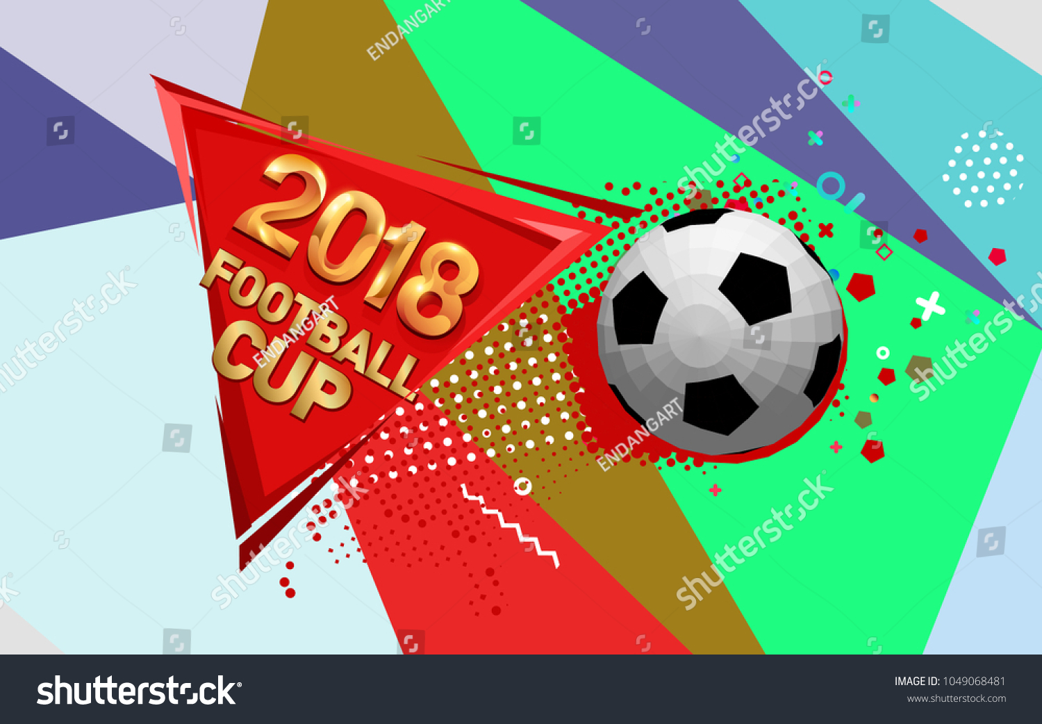 Football 2018 World Championship Background Soccer Stock Vector ...