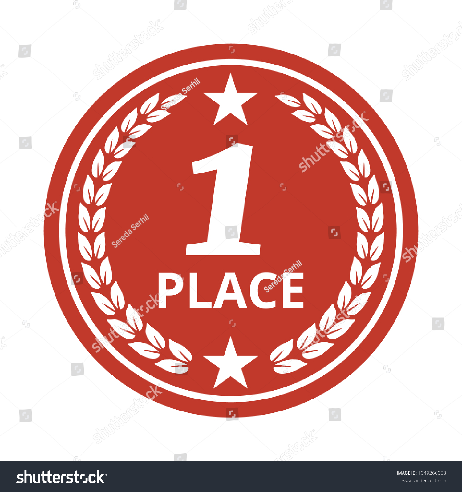 First Place Medal On White Background Stock Vector (Royalty Free ...