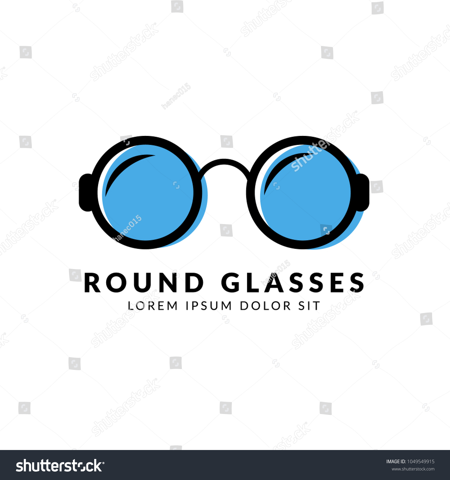 round glasses vector