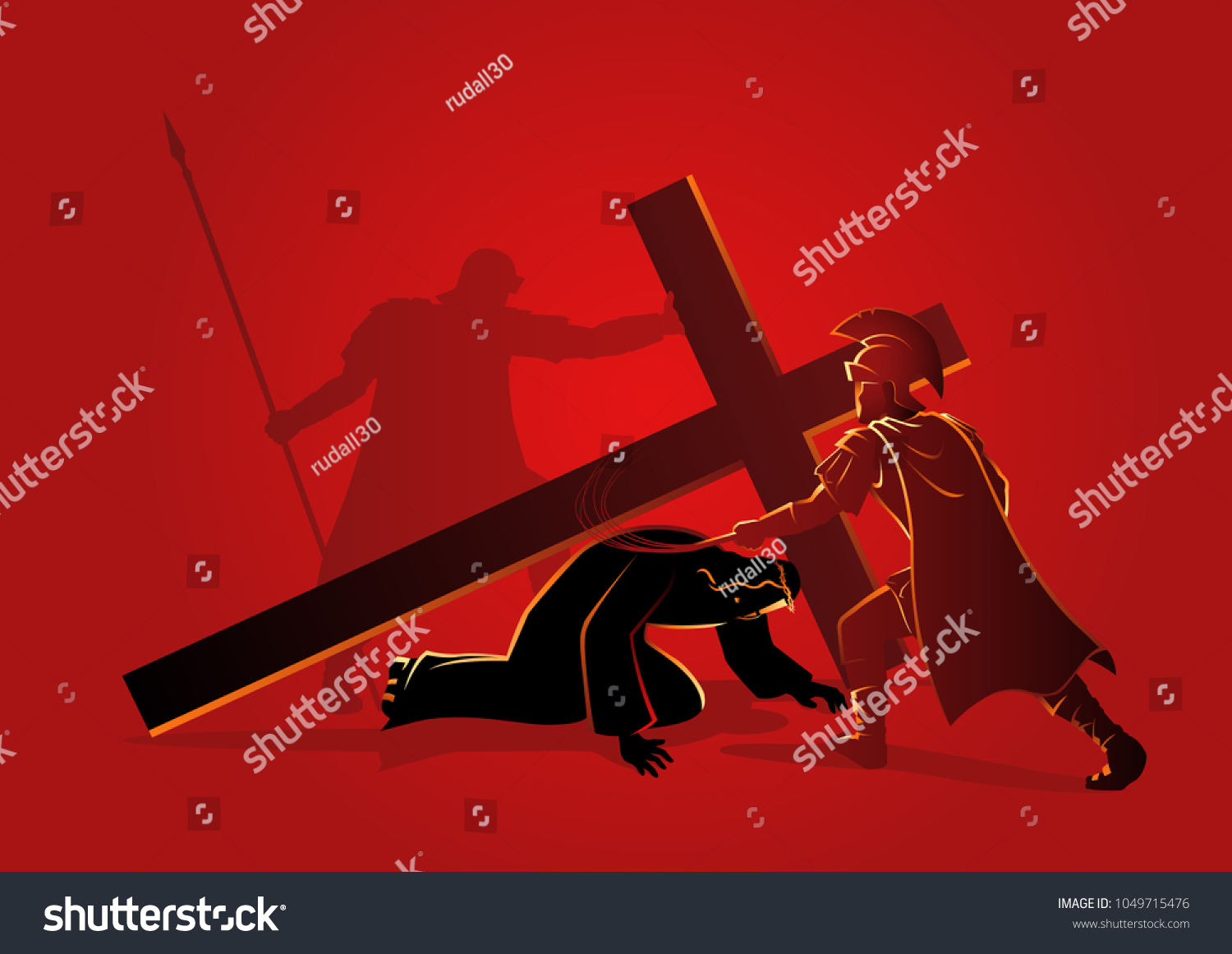 Biblical Vector Illustration Series Way Cross Stock Vector (Royalty ...