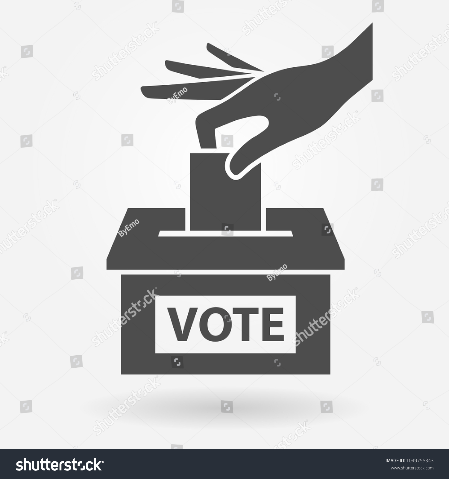 Voting Icon Concept Hand Putting Paper Stock Vector (Royalty Free ...