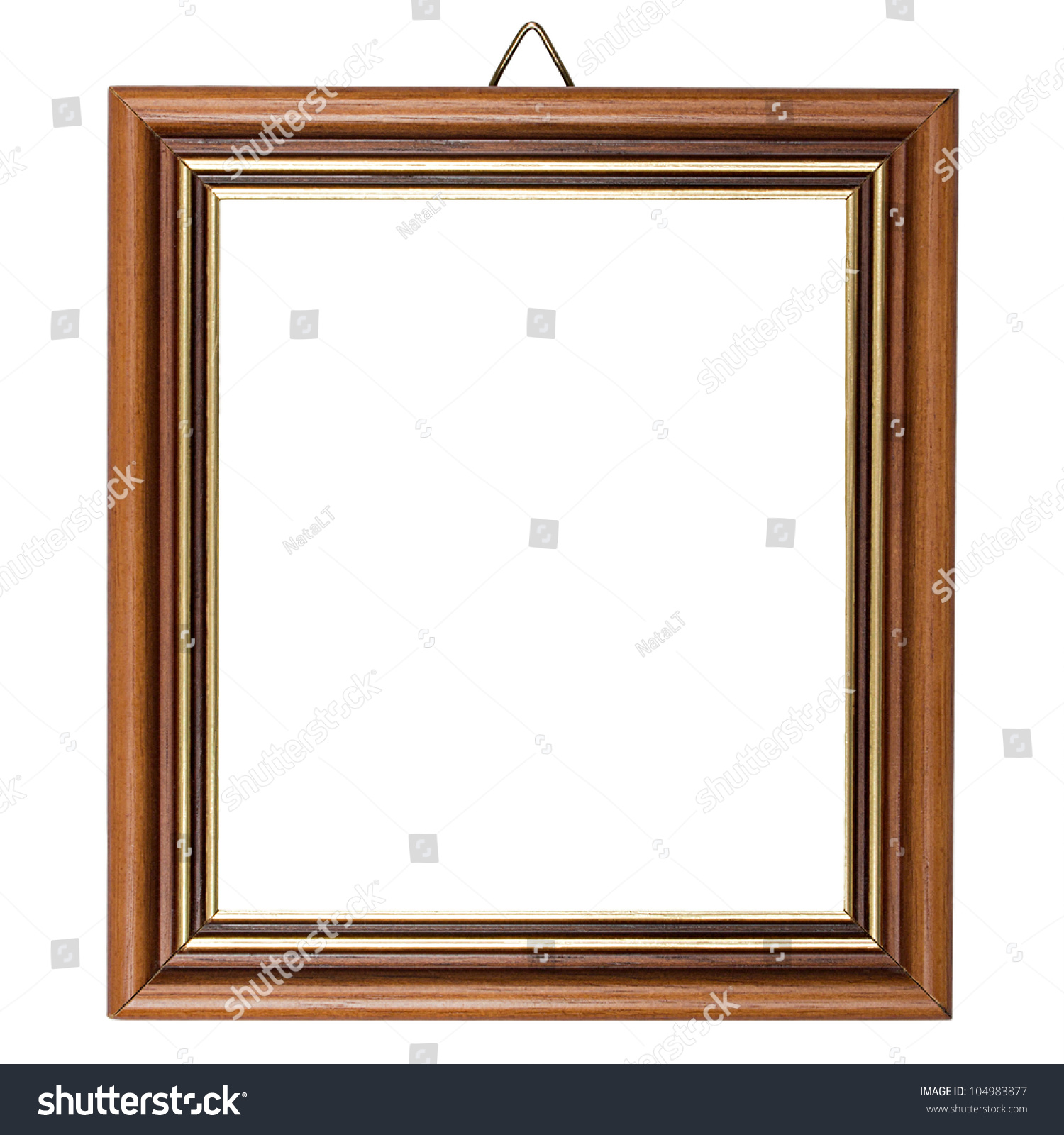 Classic Wooden Frame Isolated On White Stock Photo 104983877 | Shutterstock