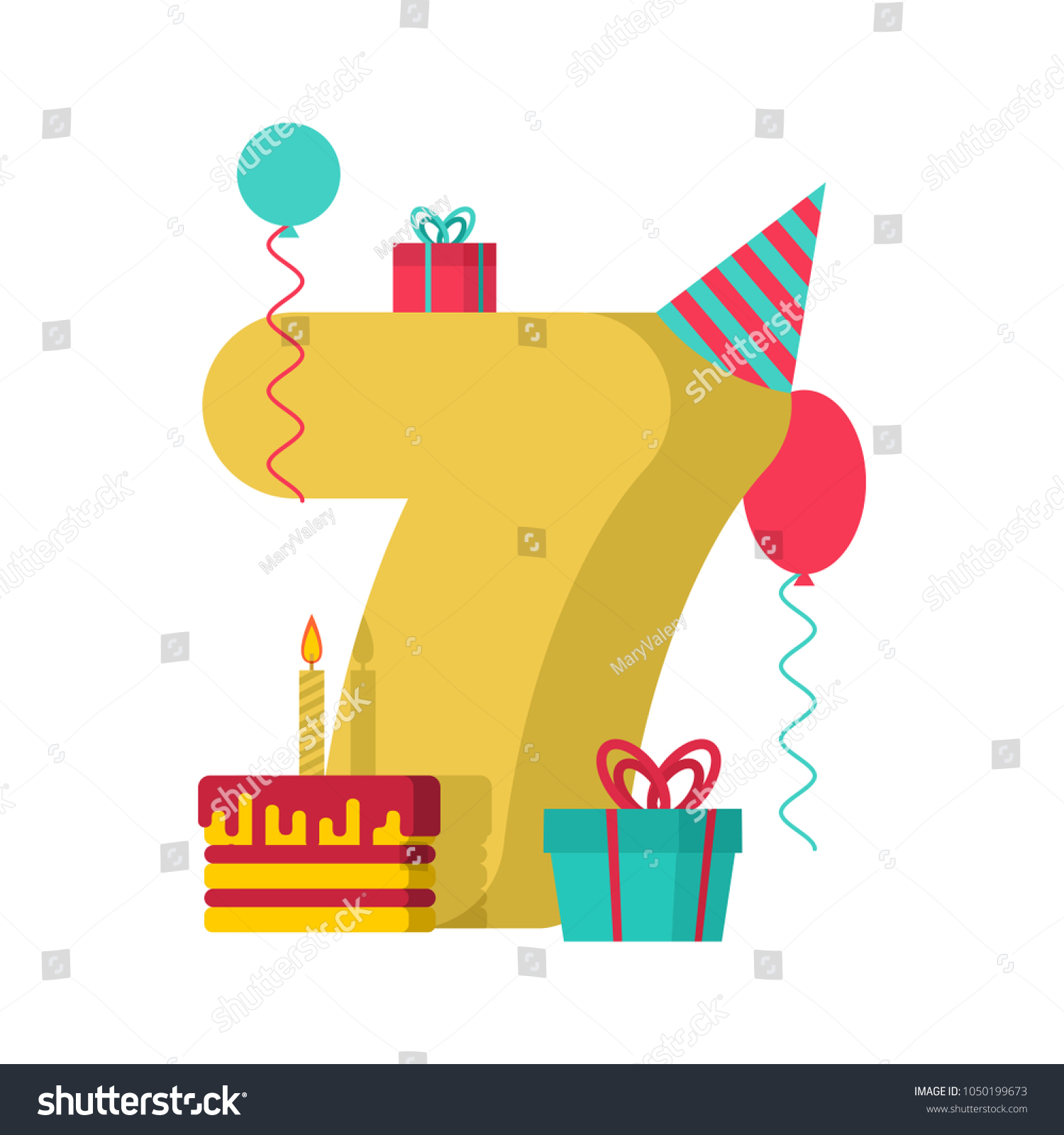 7-year-happy-birthday-greeting-card-stock-vector-royalty-free