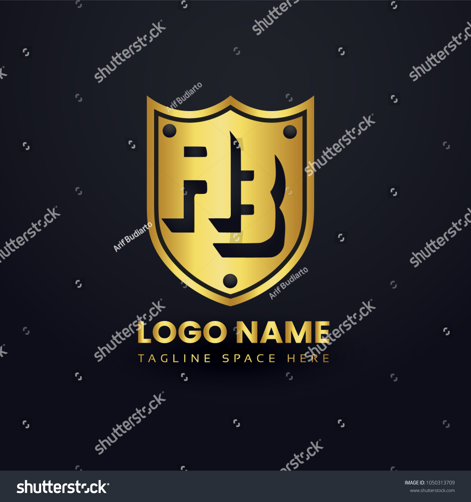 Letter Letter B Logo Vector Gold Stock Vector (Royalty Free) 1050313709 ...