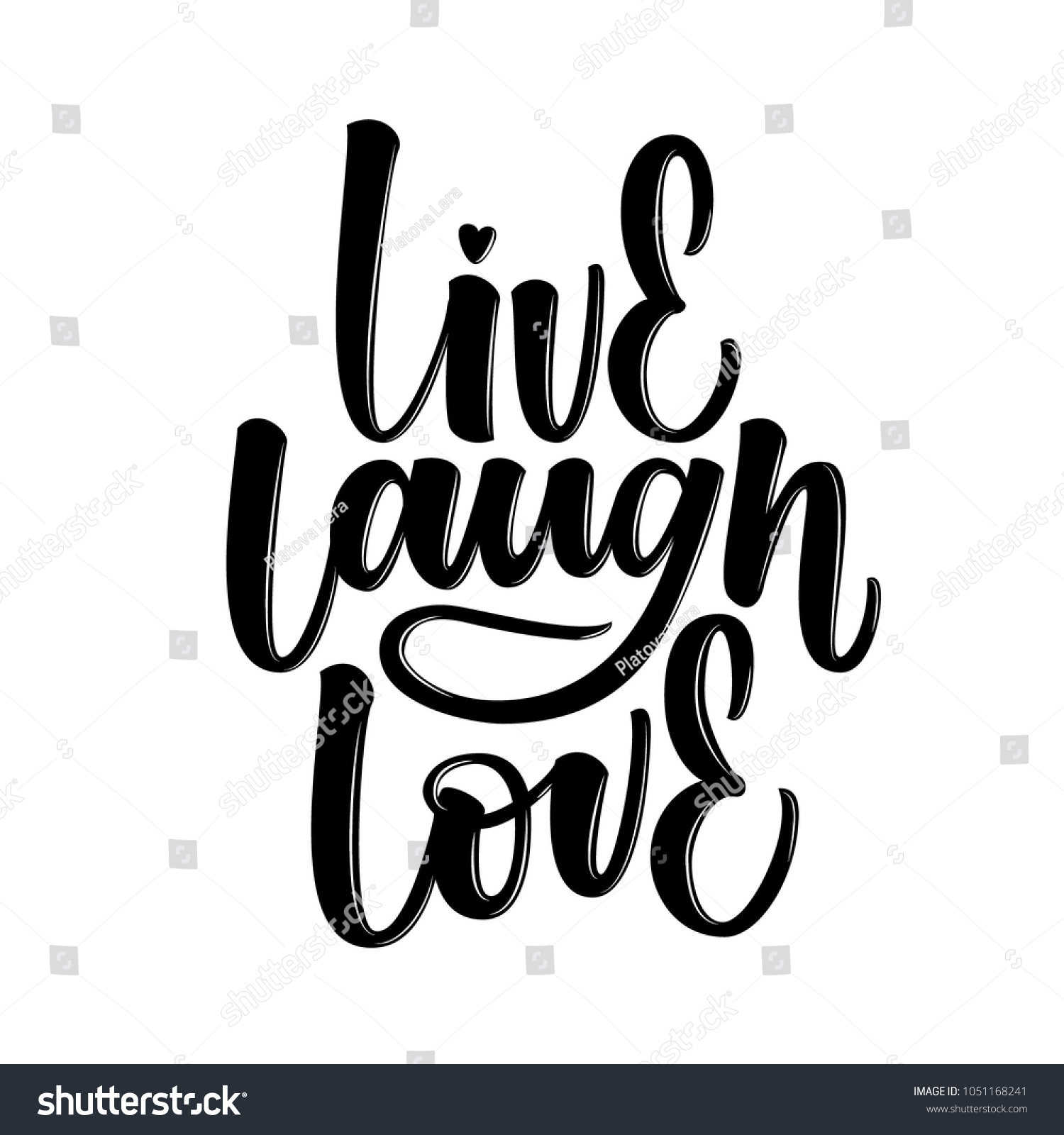 Live Laugh Love Lovely Hand Lettering Stock Vector (Royalty Free ...