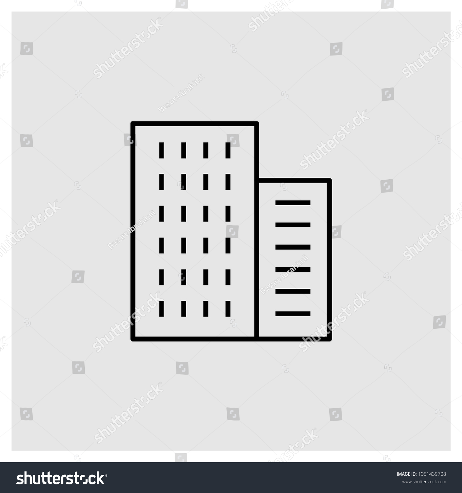 Office Block Vector Icon Stock Vector (Royalty Free) 1051439708 ...