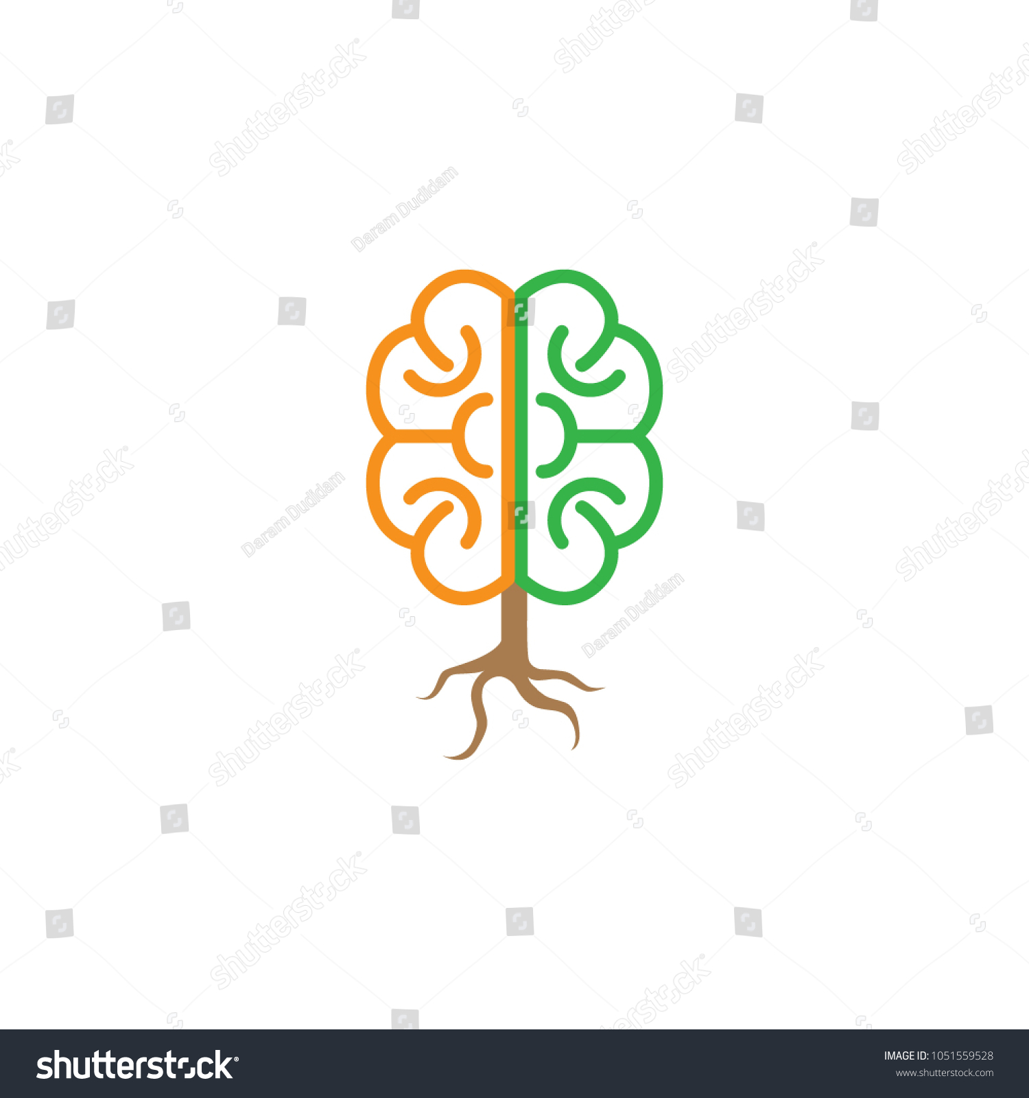 Brain Idea Logo Icon Template Design Stock Vector (Royalty Free ...