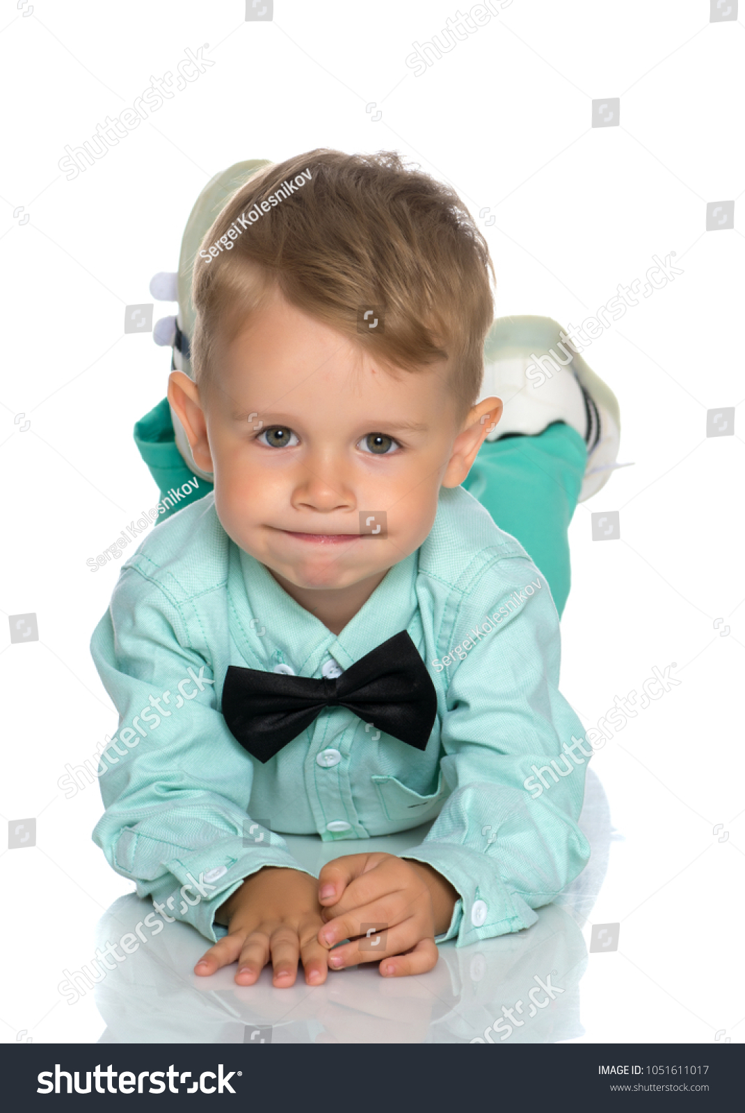 Adorable Little Boy Lying On Floor Stock Photo 1051611017 | Shutterstock