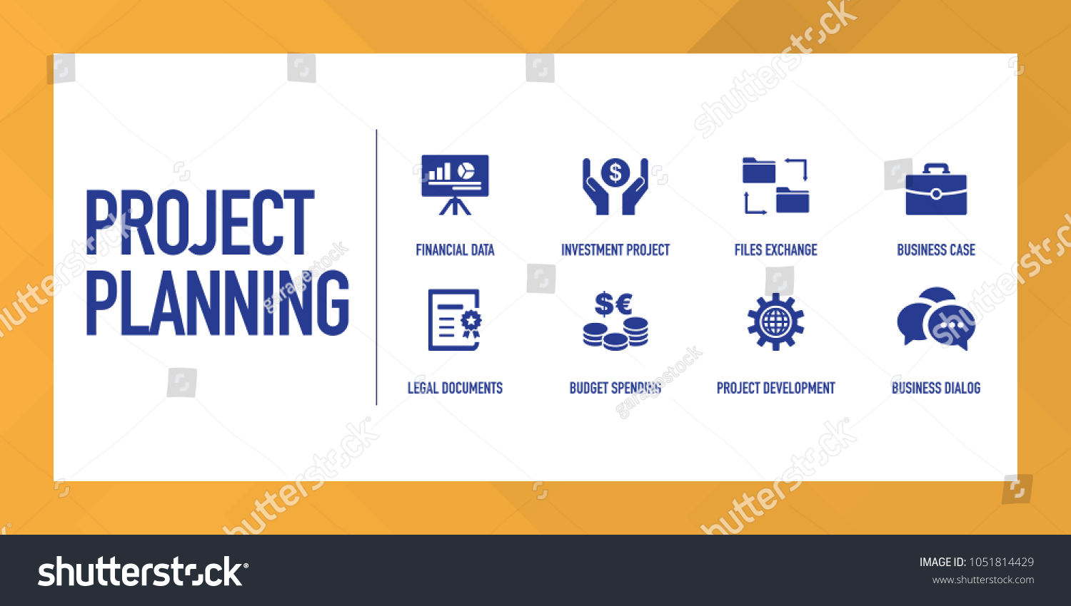 Project Planning Infographic Icon Set Stock Vector (Royalty Free ...