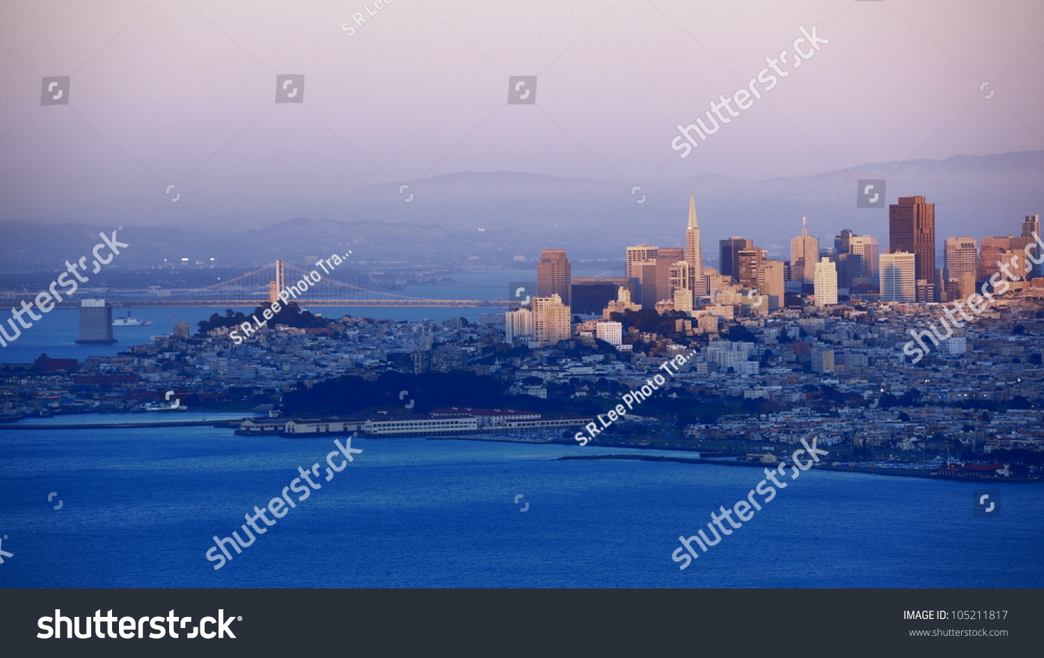 Cityscape San Francisco Evening Stock Photo 105211817 | Shutterstock