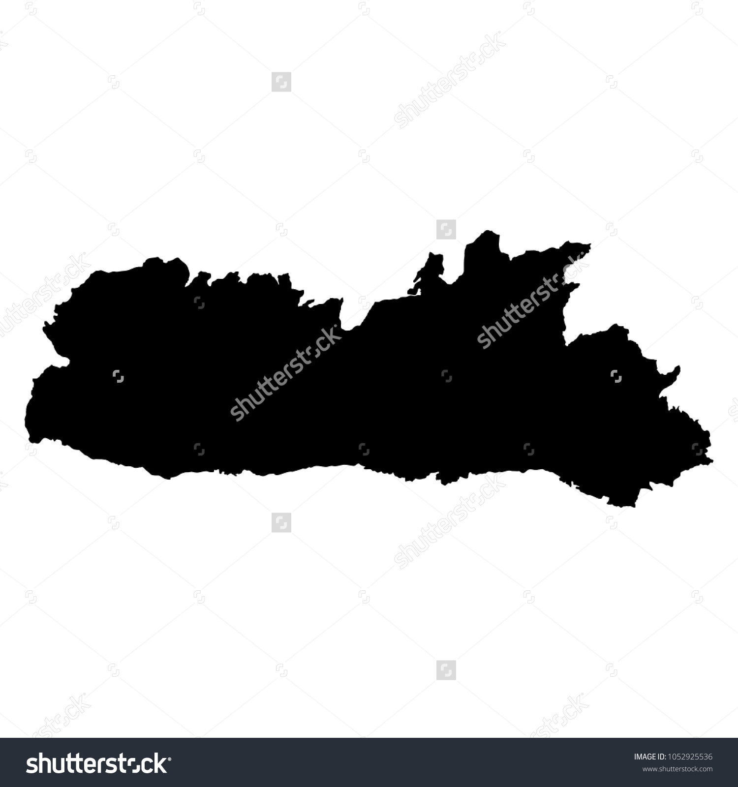 Meghalaya Black Map On White Background Stock Vector (Royalty Free ...