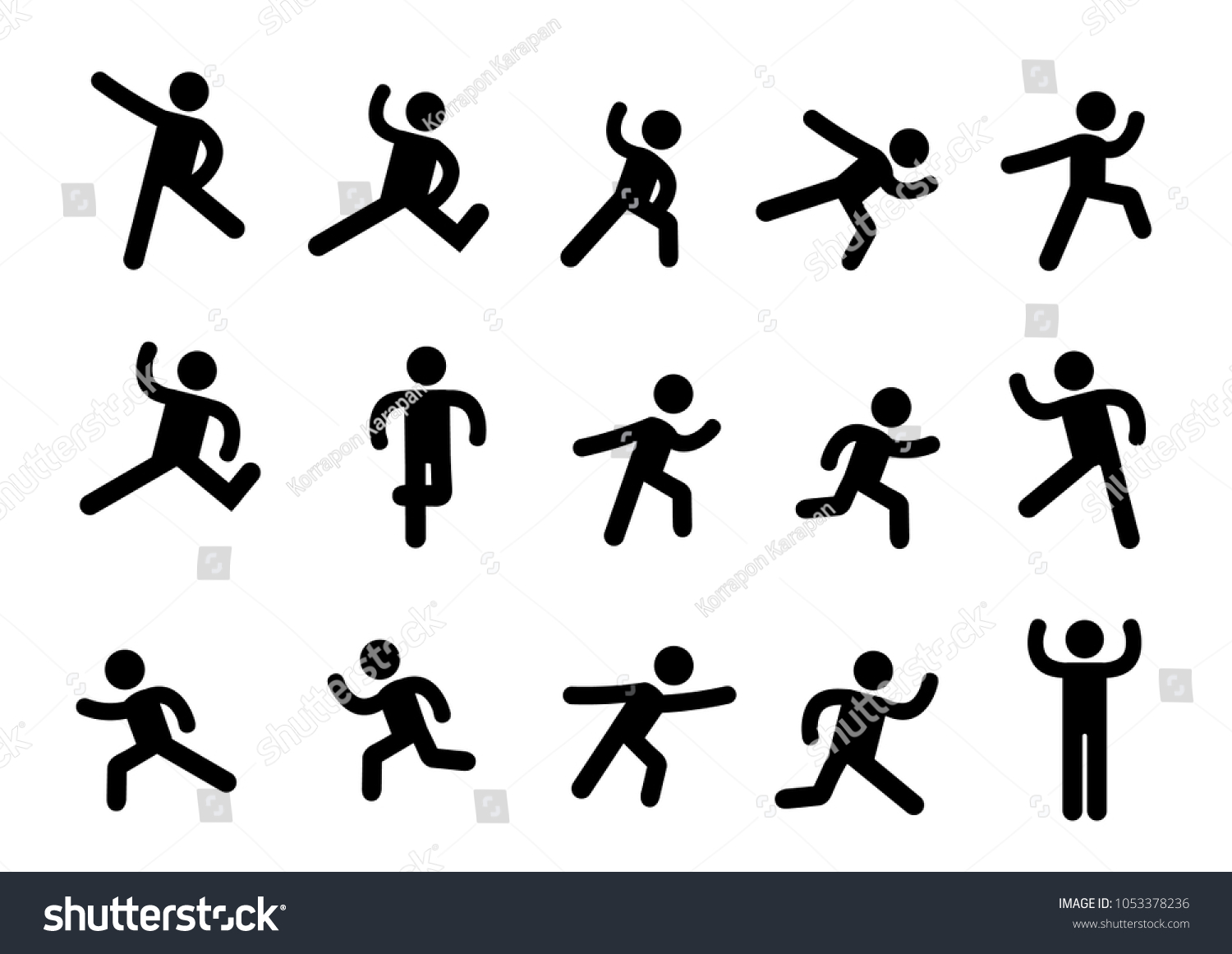 Person Basic Exercise Language Pictogram Symbol Stock Vector (Royalty ...