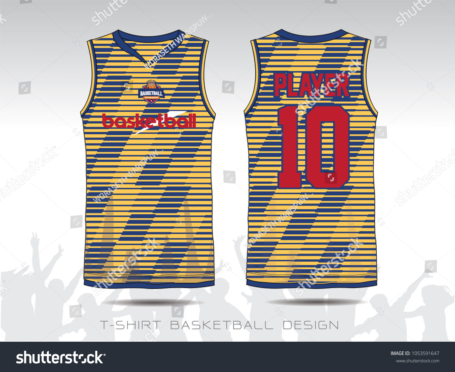 Basketball Uniform Sport Jersey Template Basketball Stock Vector ...