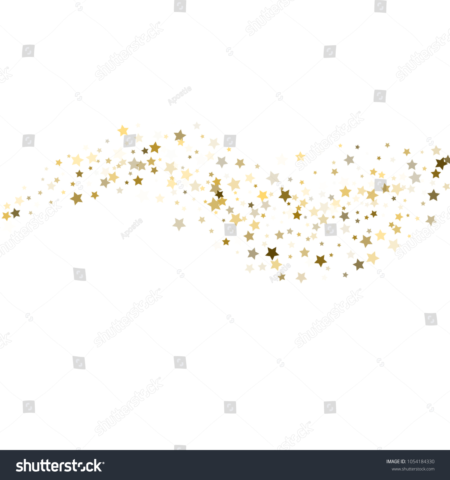 Star Pattern White Background Gold Gift Stock Vector (Royalty Free ...