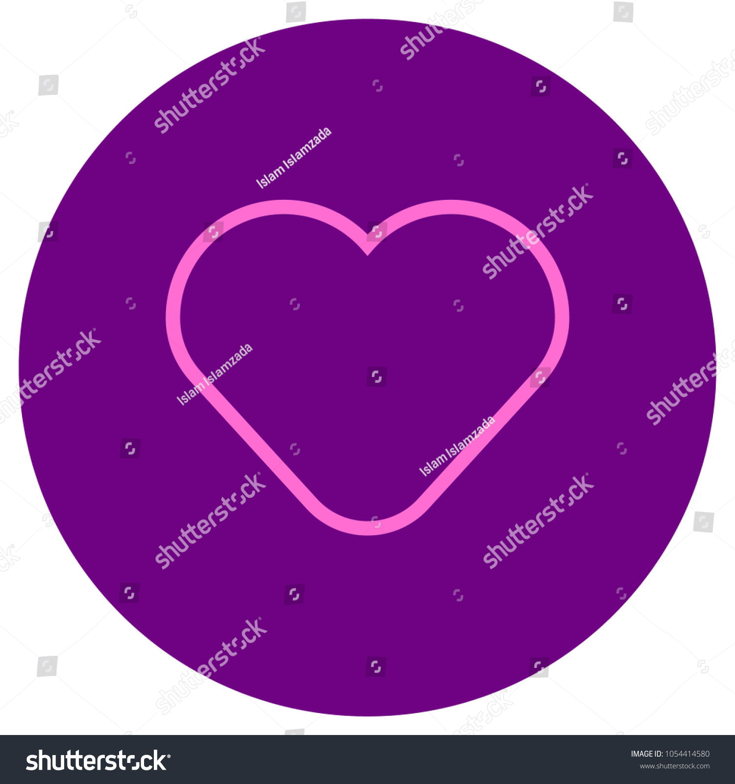 Love Heart Outline Icon Stock Vector Royalty Free 1054414580