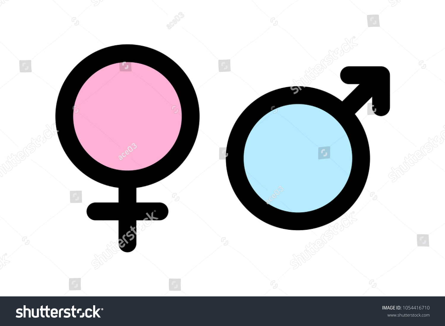 Sex Icons Male Female Signs Gender Stock Vector Royalty Free