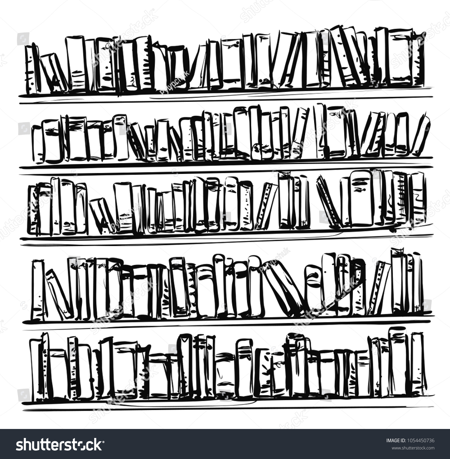 3,249 Bookshelves Sketch Images, Stock Photos & Vectors | Shutterstock