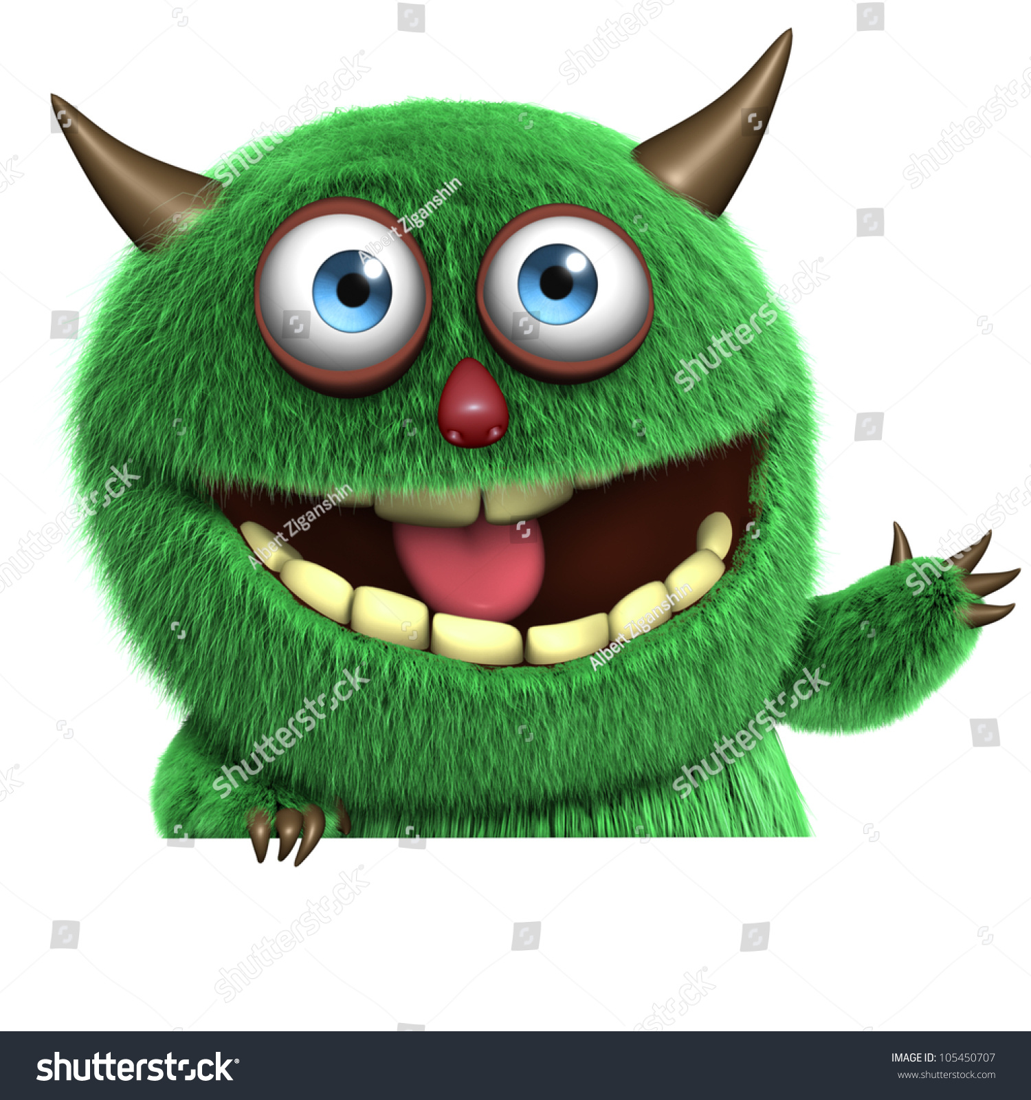 Cute Furry Alien Stock Illustration 105450707 | Shutterstock