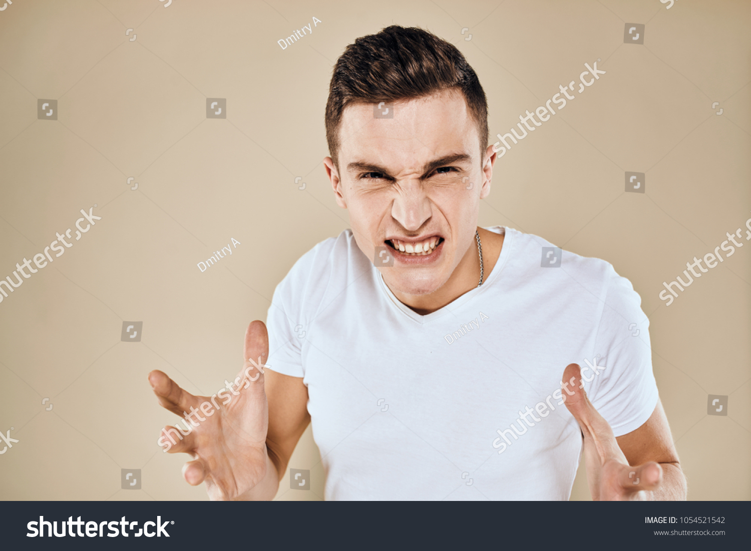 Man Emotions Rage Anger Irritability Stock Photo 1054521542 | Shutterstock