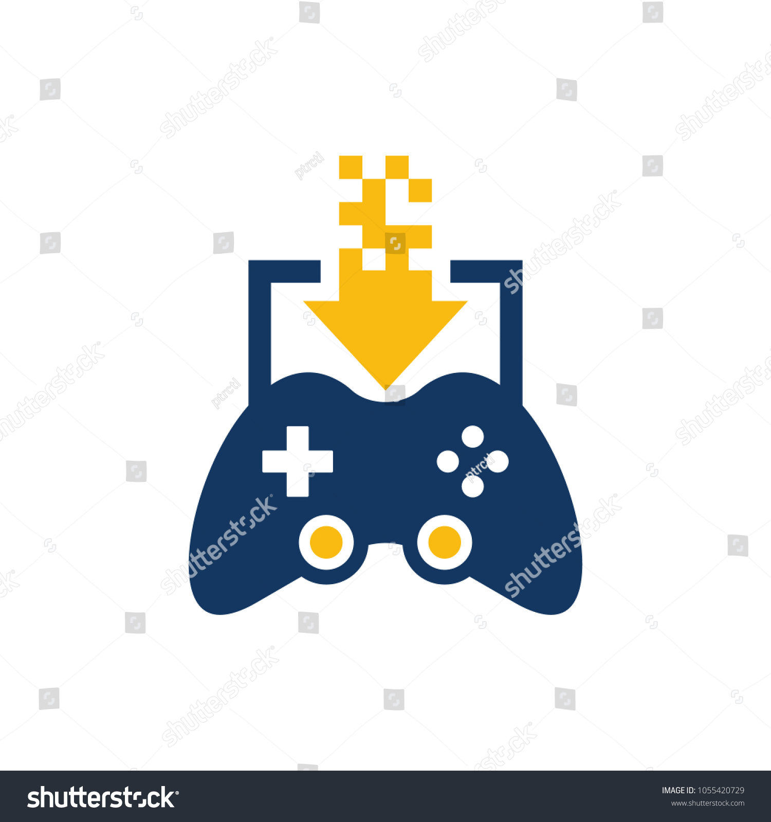 Download Game Logo Icon Design Stock Vector (Royalty Free) 1055420729 ...