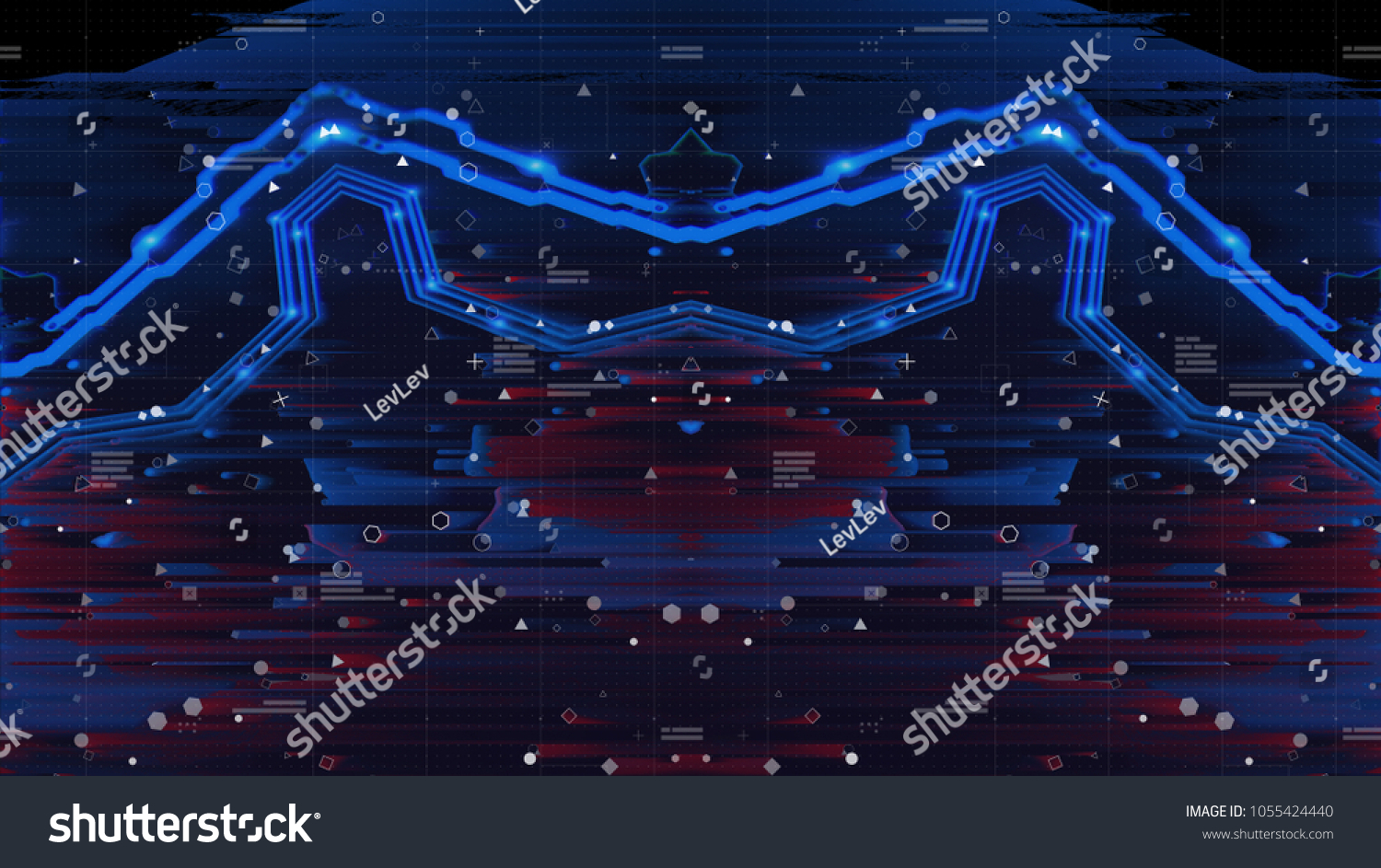 Glitched Big Data Backdrop Error Program Stock Illustration 1055424440 ...